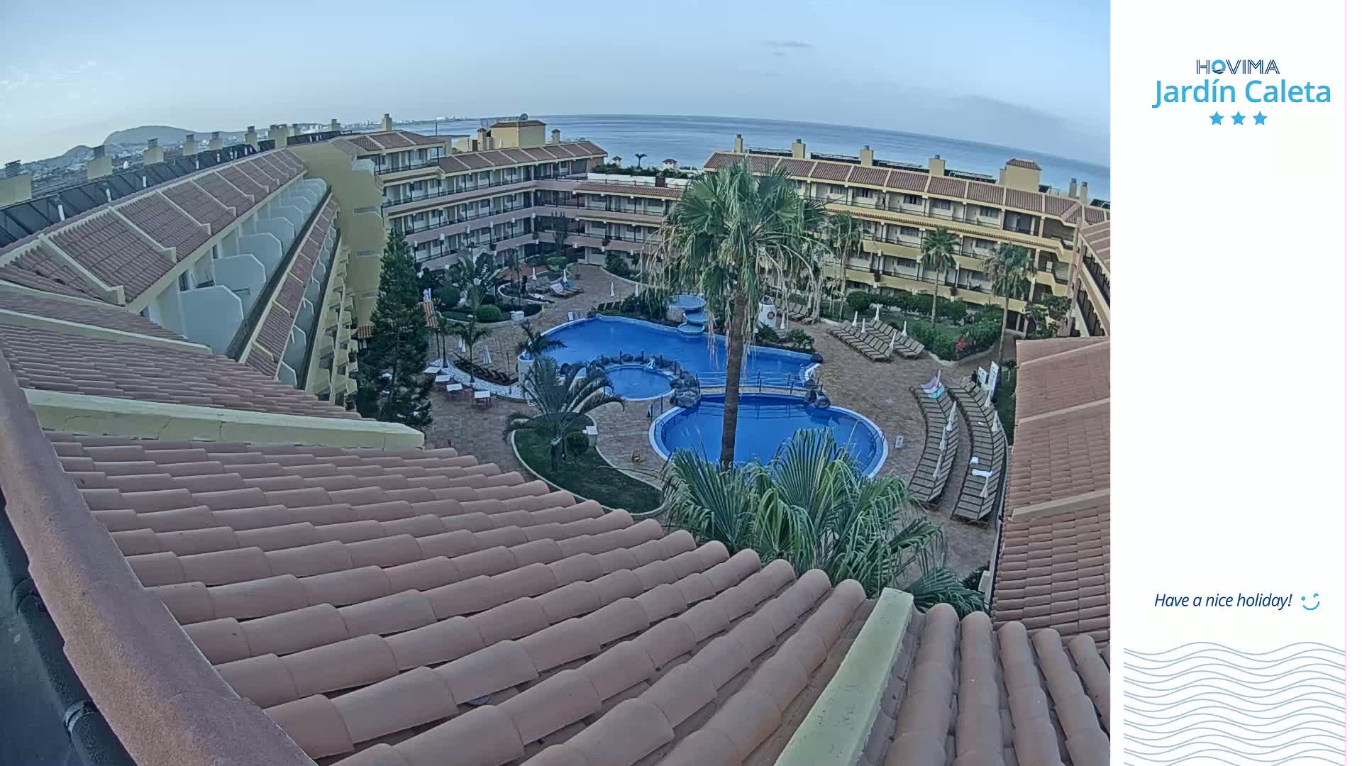 Hovima Jardín Caleta Hotel Skyline Live Cam , Adeje -  santa Cruz de Tenerife, Canary Islands, Spain