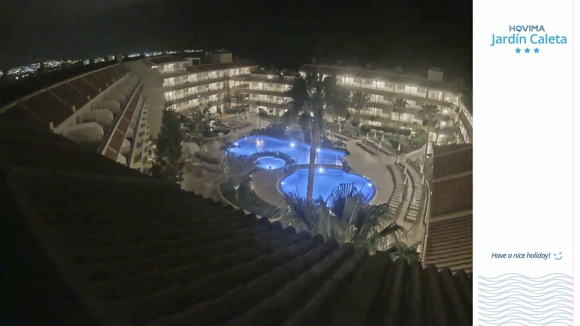 Hovima Jardín Caleta Hotel Skyline Live Cam , Adeje -  santa Cruz de Tenerife, Canary Islands, Spain