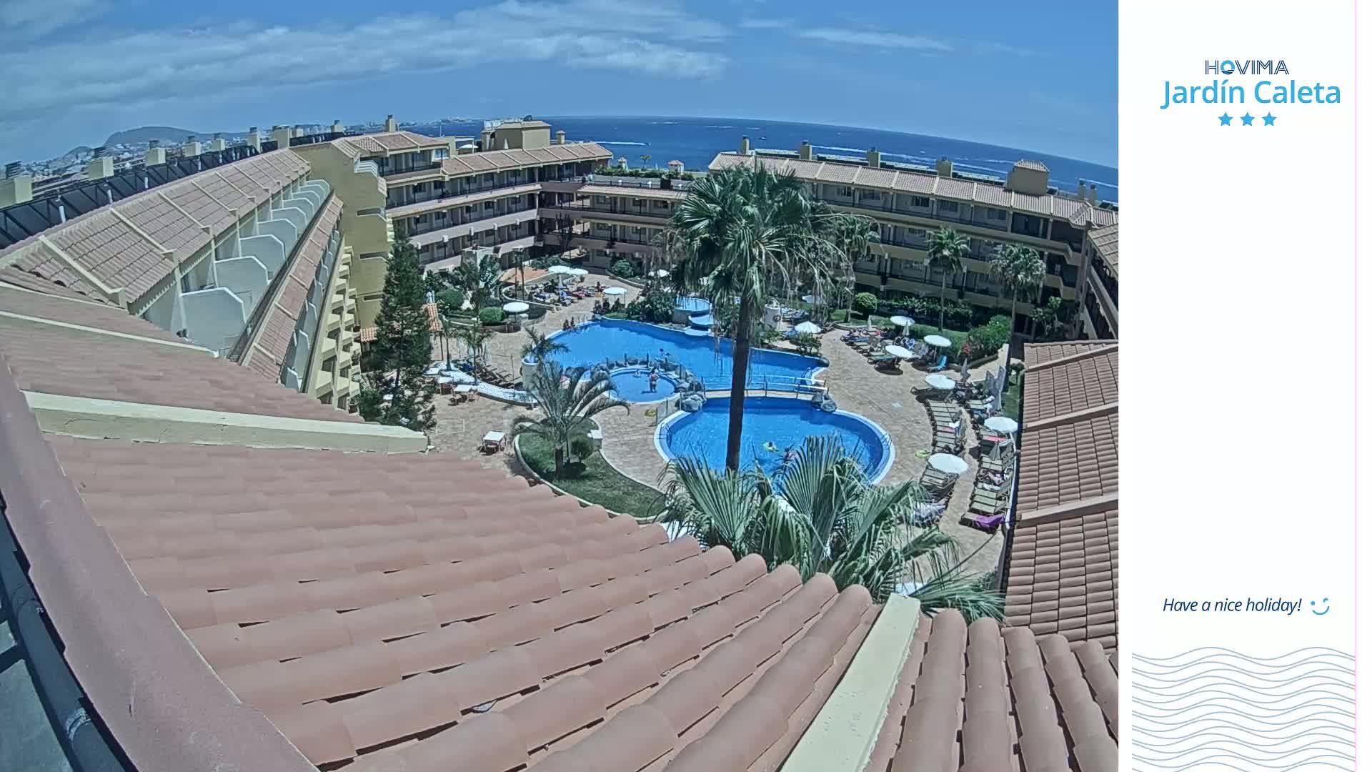 Hovima Jardín Caleta Hotel Skyline Live Cam , Adeje -  santa Cruz de Tenerife, Canary Islands, Spain