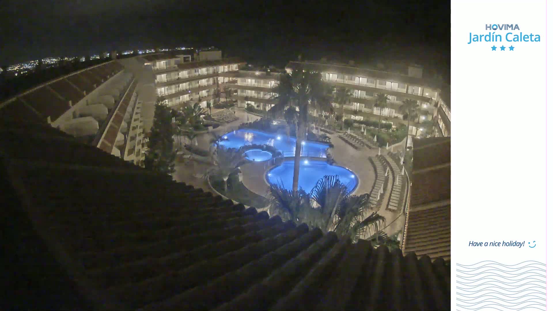 Hovima Jardín Caleta Hotel Skyline Live Cam , Adeje -  santa Cruz de Tenerife, Canary Islands, Spain