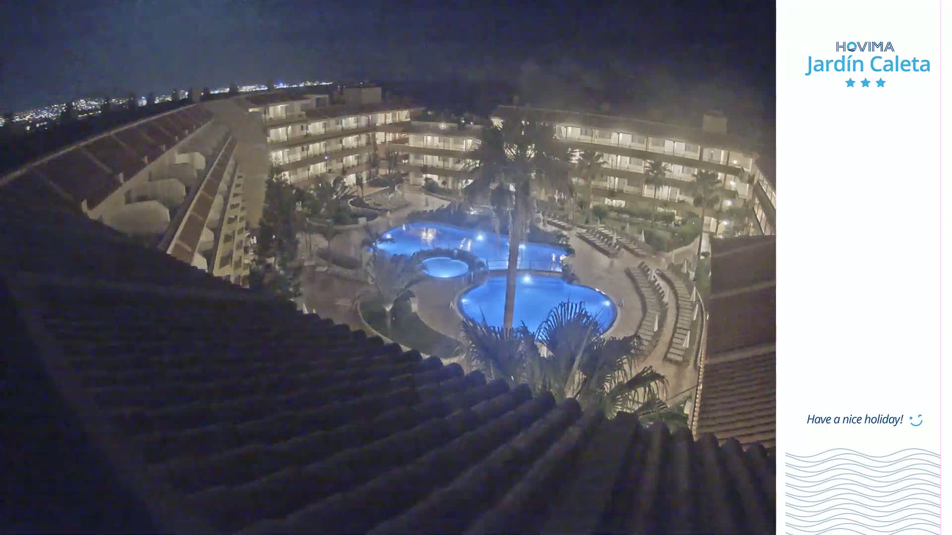 Hovima Jardín Caleta Hotel Skyline Live Cam , Adeje -  santa Cruz de Tenerife, Canary Islands, Spain