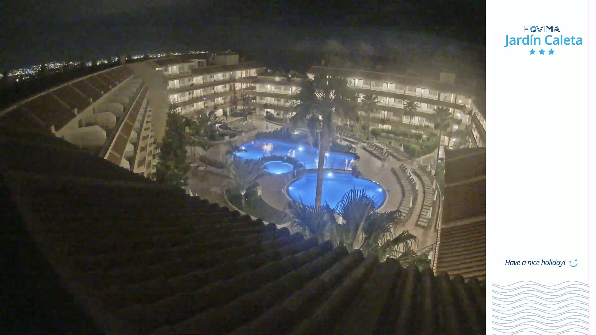 Hovima Jardín Caleta Hotel Skyline Live Cam , Adeje -  santa Cruz de Tenerife, Canary Islands, Spain