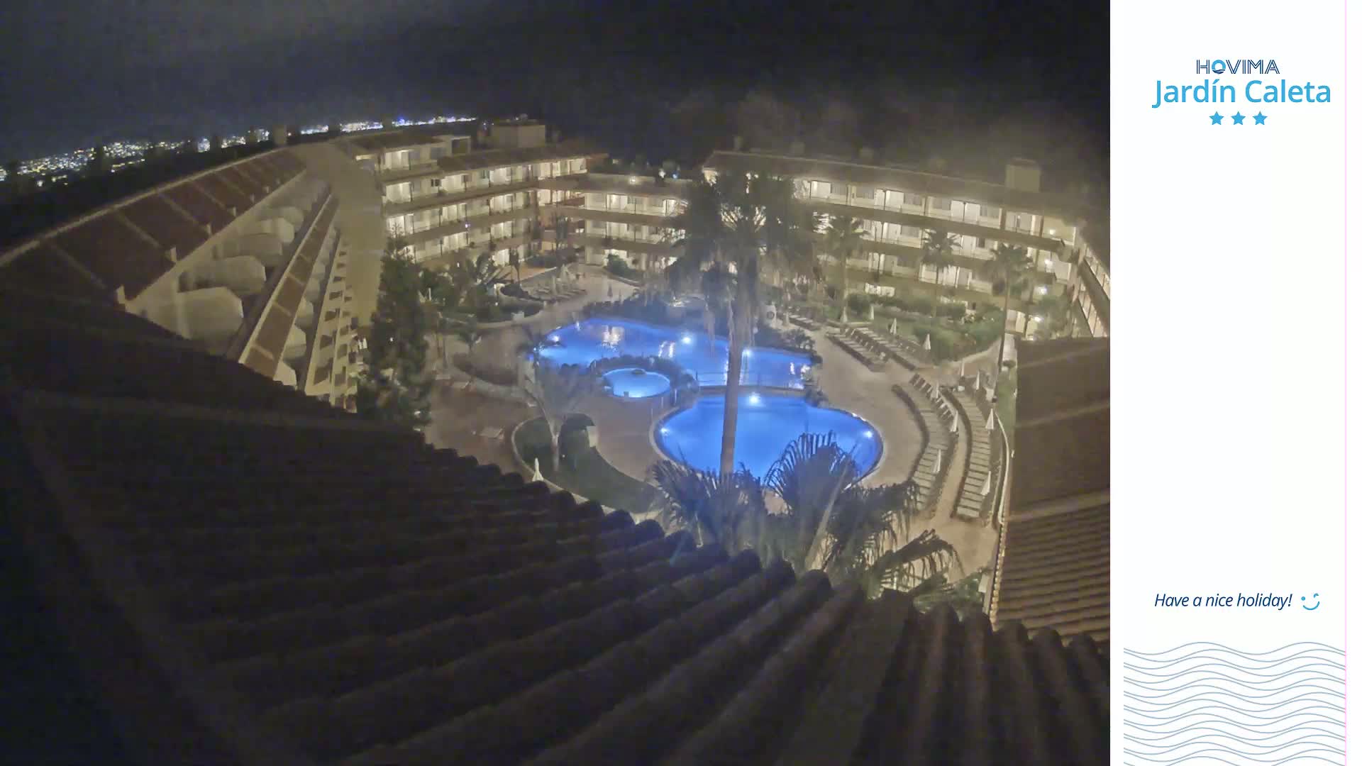 Hovima Jardín Caleta Hotel Skyline Live Cam , Adeje -  santa Cruz de Tenerife, Canary Islands, Spain