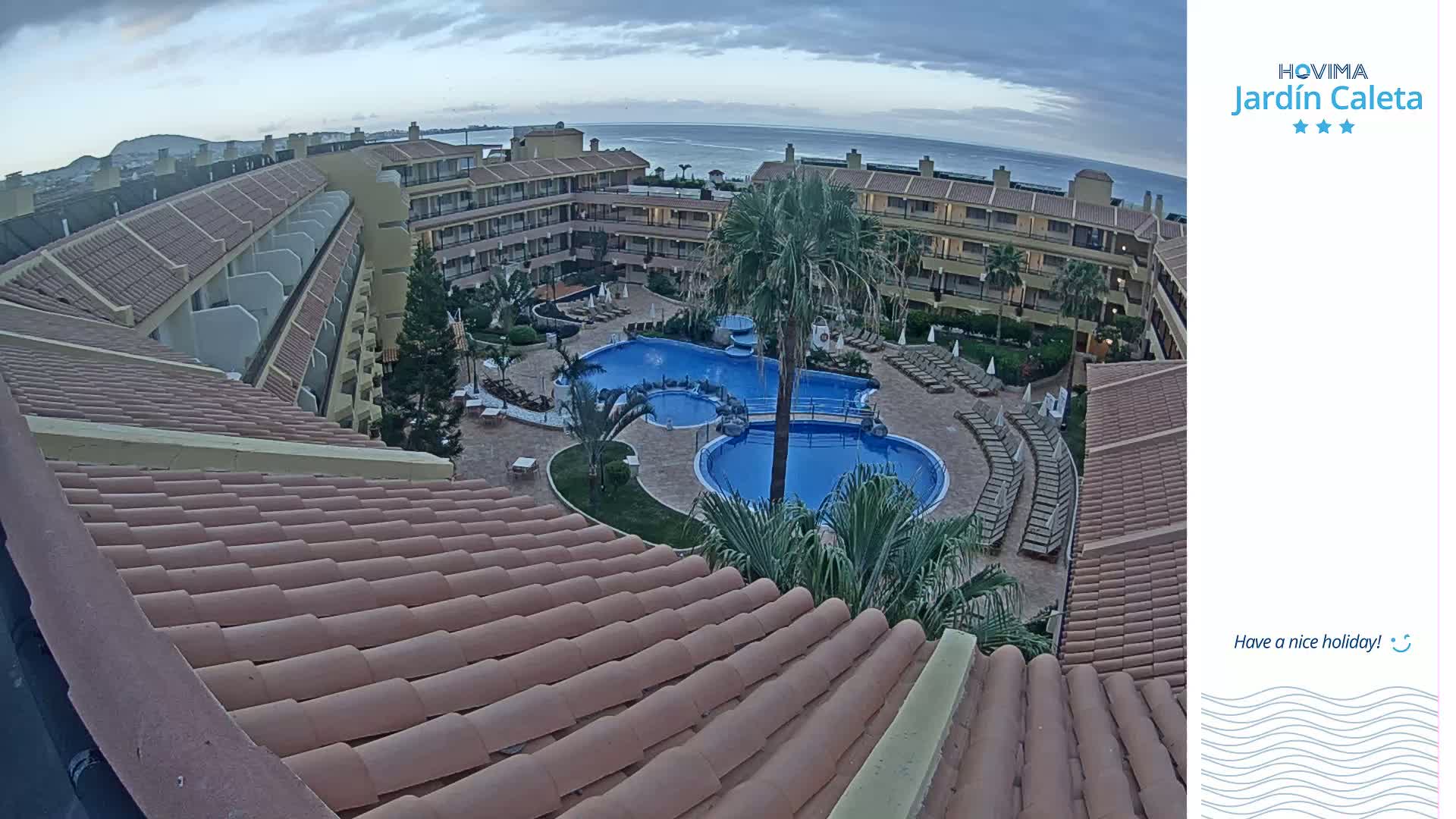 Hovima Jardín Caleta Hotel Skyline Live Cam , Adeje -  santa Cruz de Tenerife, Canary Islands, Spain