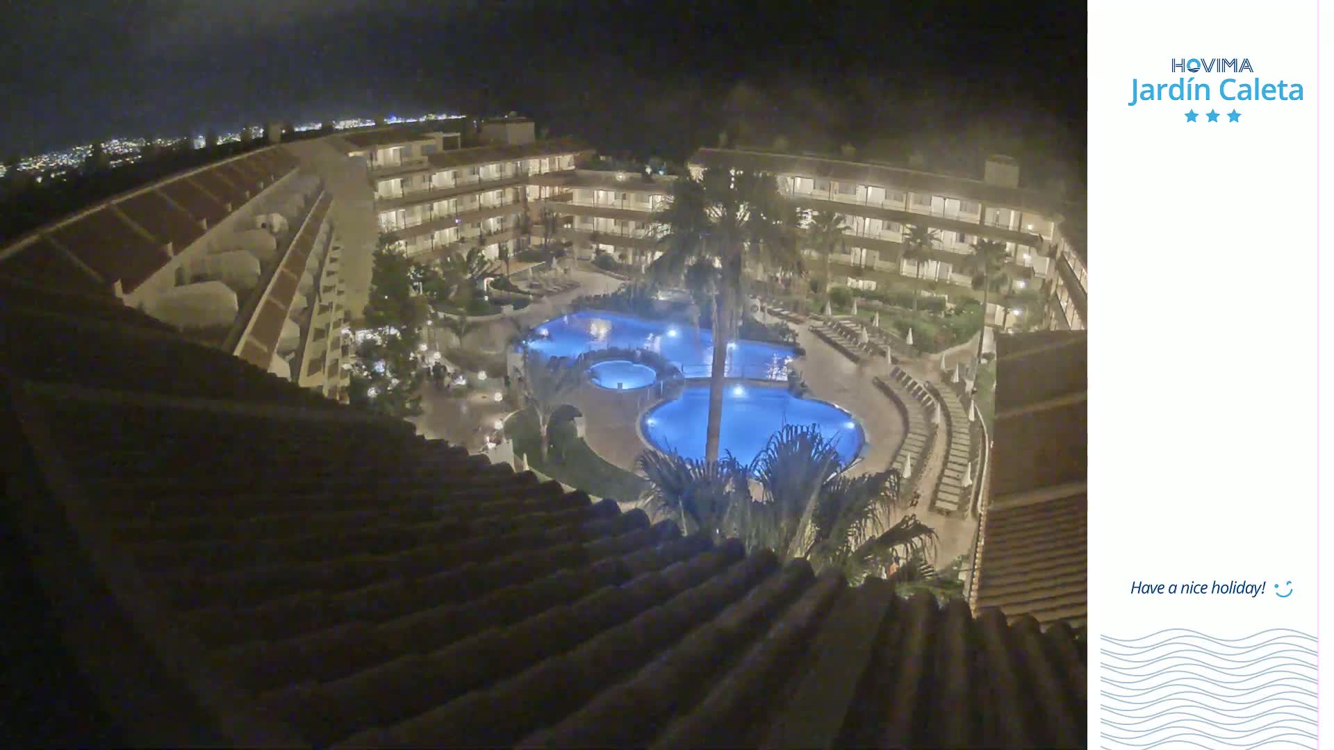 Hovima Jardín Caleta Hotel Skyline Live Cam , Adeje -  santa Cruz de Tenerife, Canary Islands, Spain
