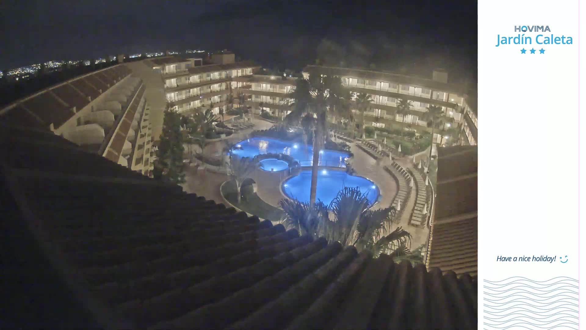 Hovima Jardín Caleta Hotel Skyline Live Cam , Adeje -  santa Cruz de Tenerife, Canary Islands, Spain
