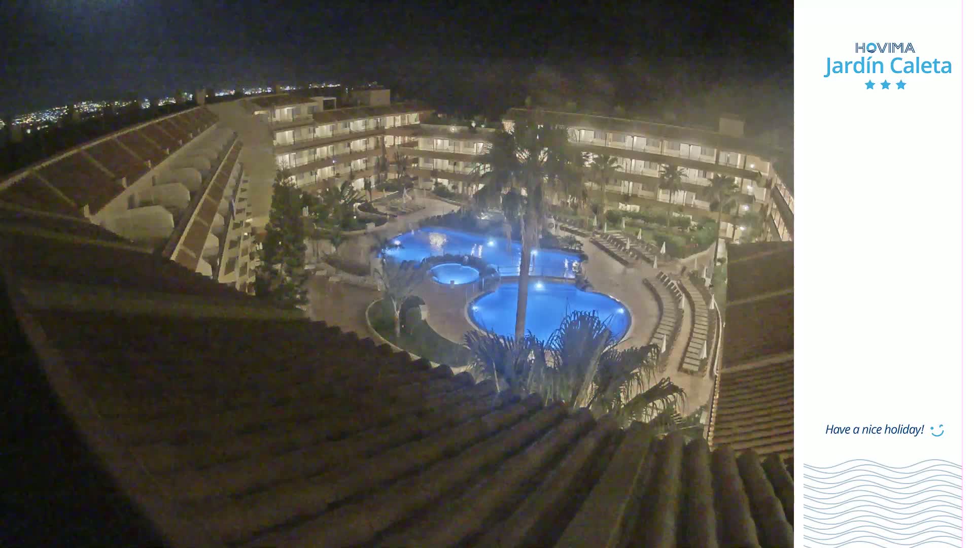 Hovima Jardín Caleta Hotel Skyline Live Cam , Adeje -  santa Cruz de Tenerife, Canary Islands, Spain