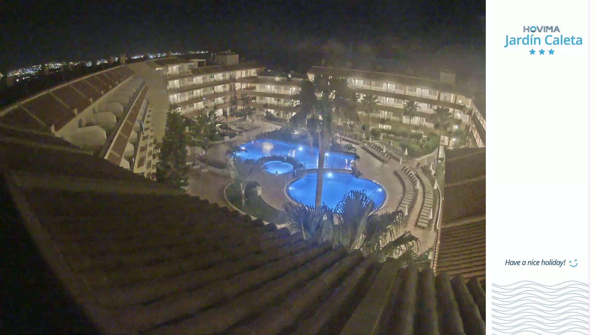 Hovima Jardín Caleta Hotel Skyline Live Cam , Adeje -  santa Cruz de Tenerife, Canary Islands, Spain