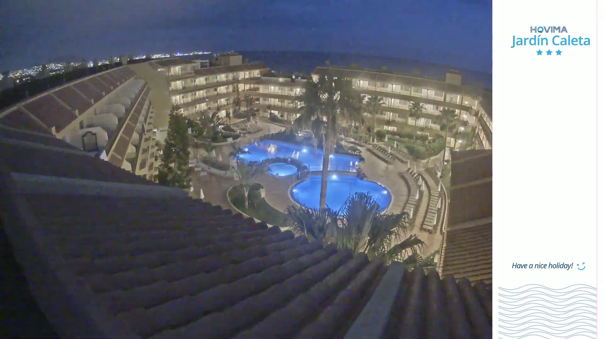 Hovima Jardín Caleta Hotel Skyline Live Cam , Adeje -  santa Cruz de Tenerife, Canary Islands, Spain