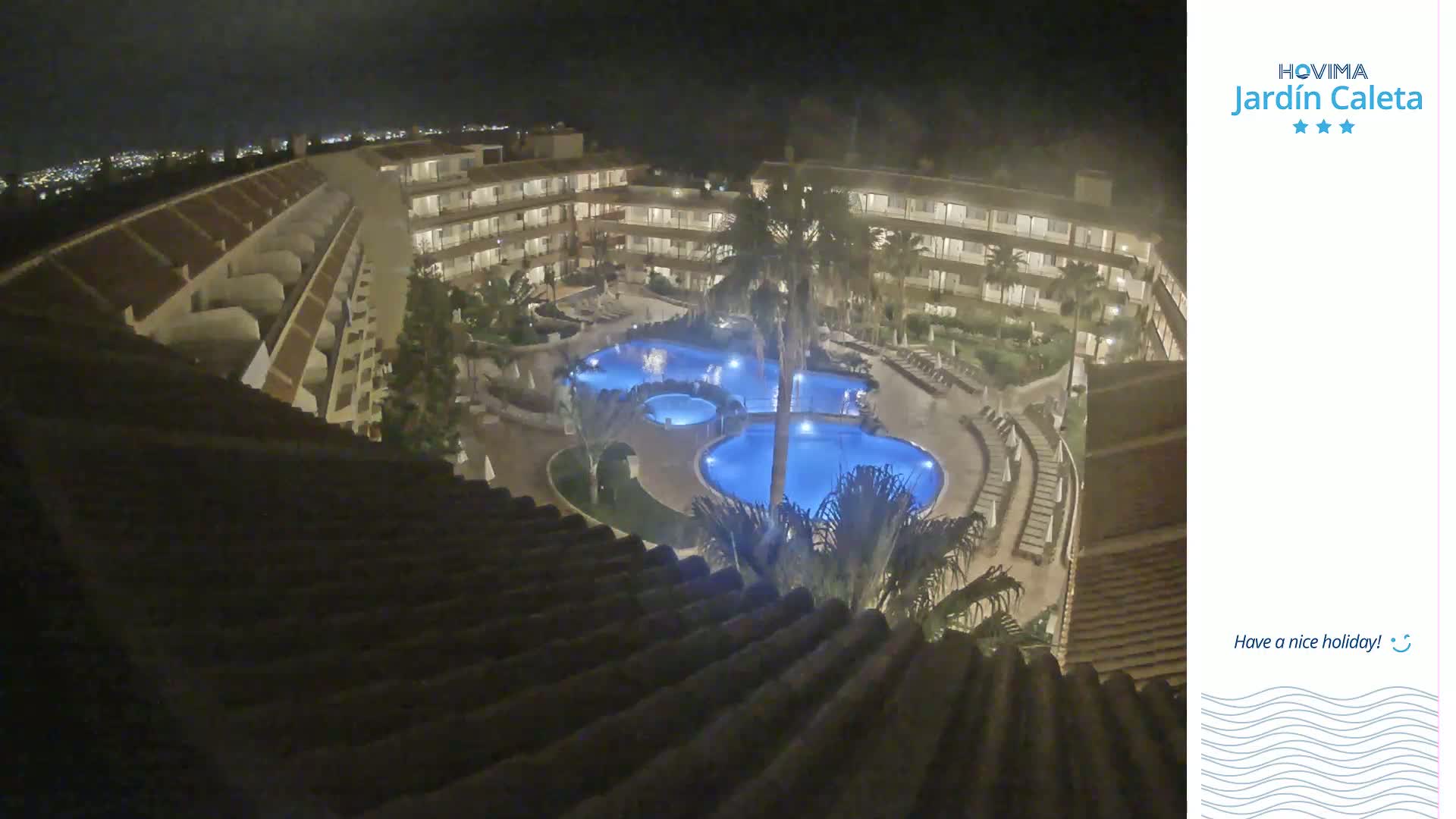 Hovima Jardín Caleta Hotel Skyline Live Cam , Adeje -  santa Cruz de Tenerife, Canary Islands, Spain