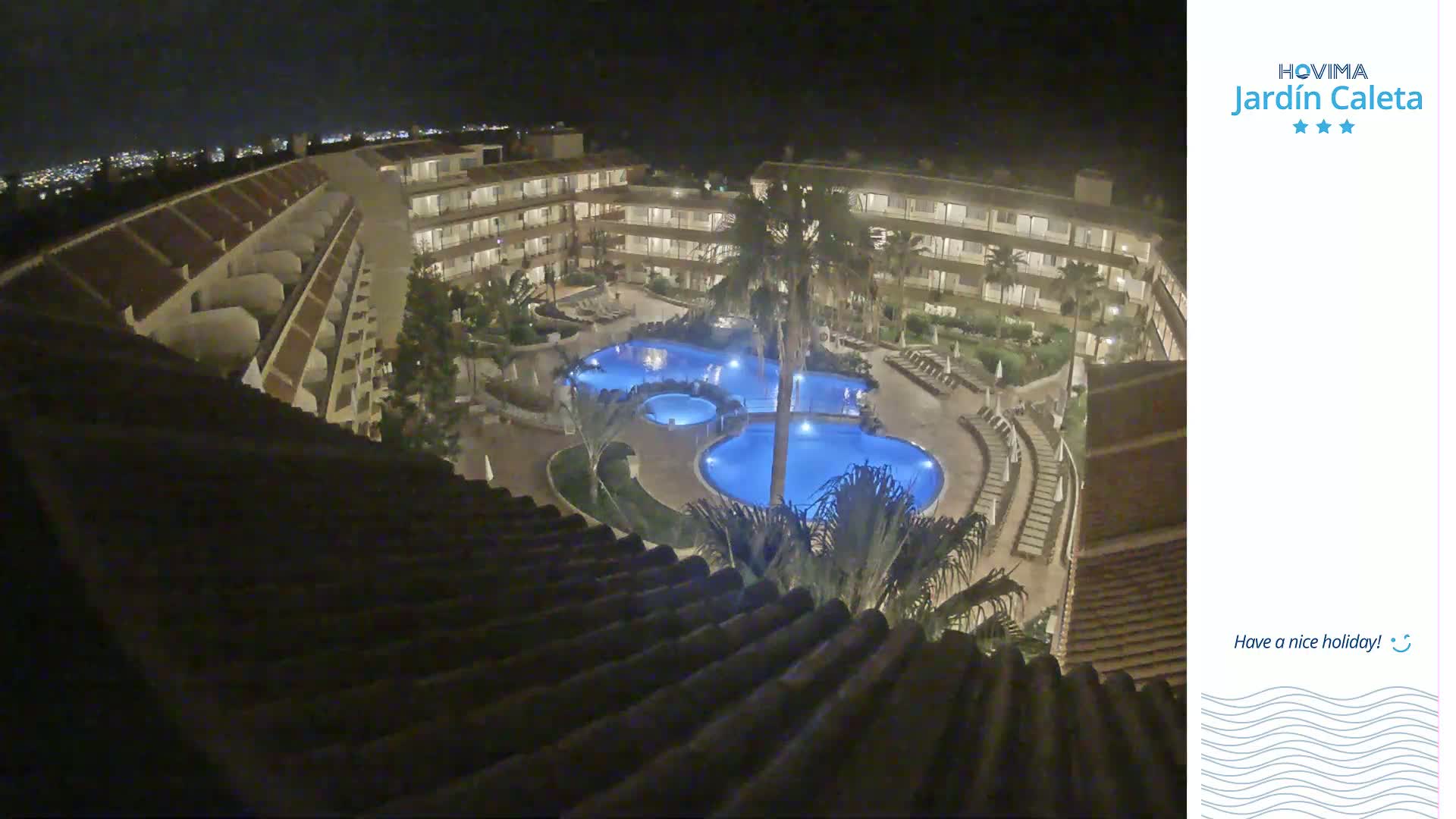 Hovima Jardín Caleta Hotel Skyline Live Cam , Adeje -  santa Cruz de Tenerife, Canary Islands, Spain