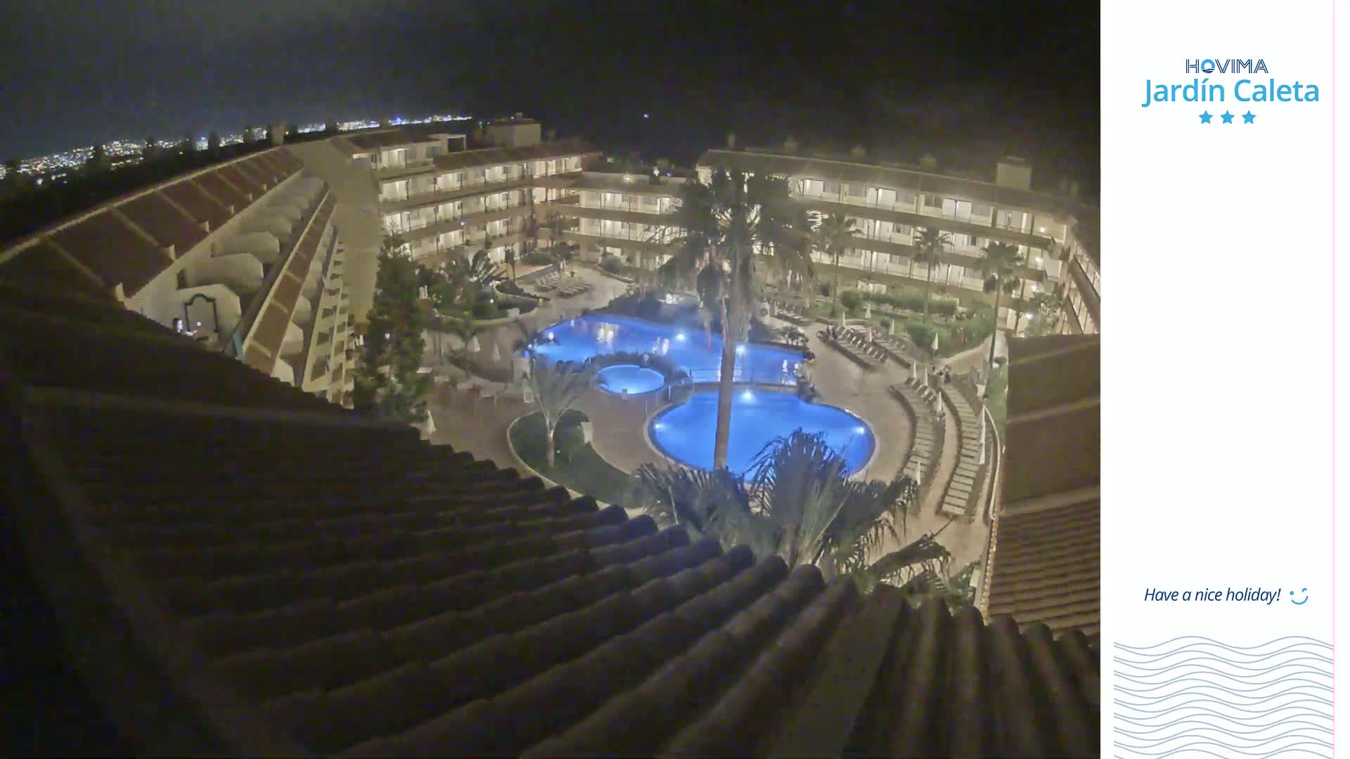 Hovima Jardín Caleta Hotel Skyline Live Cam , Adeje -  santa Cruz de Tenerife, Canary Islands, Spain