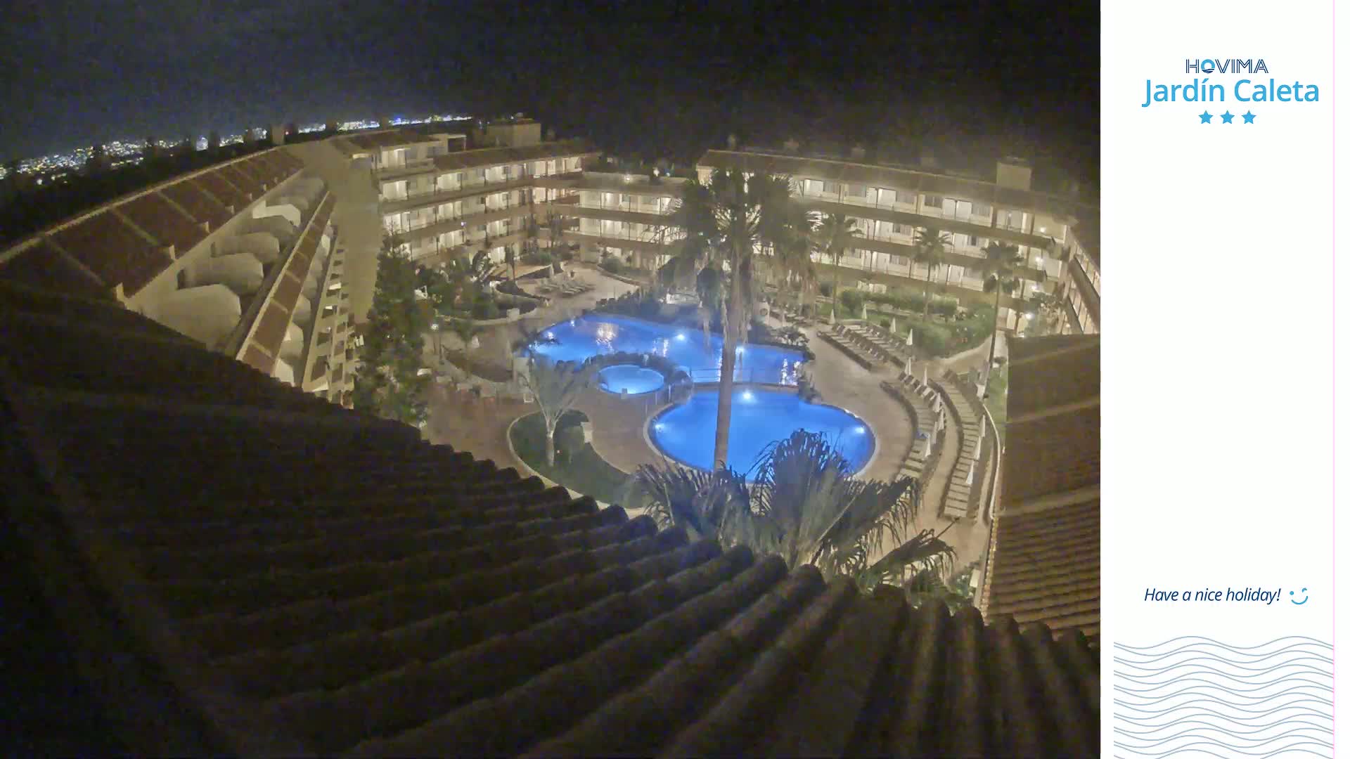 Hovima Jardín Caleta Hotel Skyline Live Cam , Adeje -  santa Cruz de Tenerife, Canary Islands, Spain
