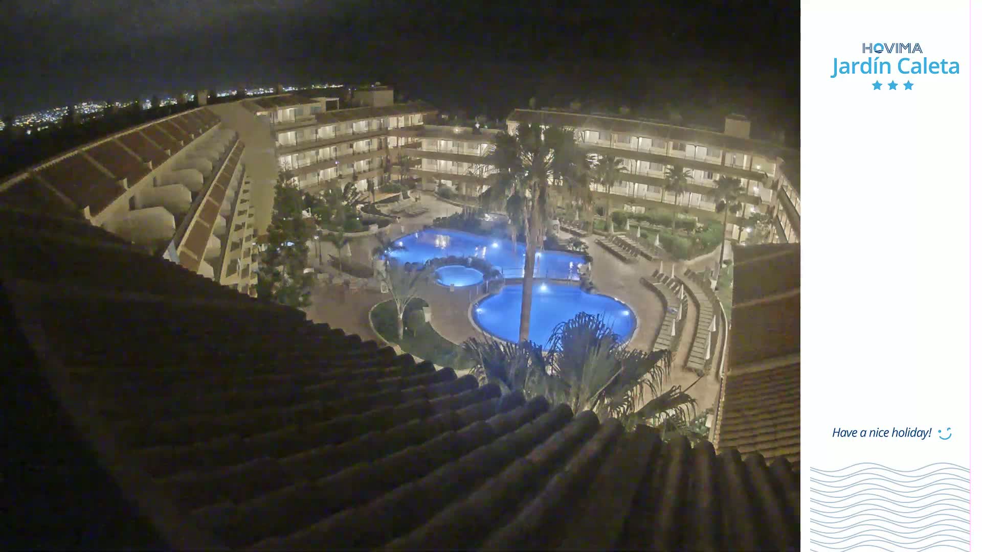 Hovima Jardín Caleta Hotel Skyline Live Cam , Adeje -  santa Cruz de Tenerife, Canary Islands, Spain