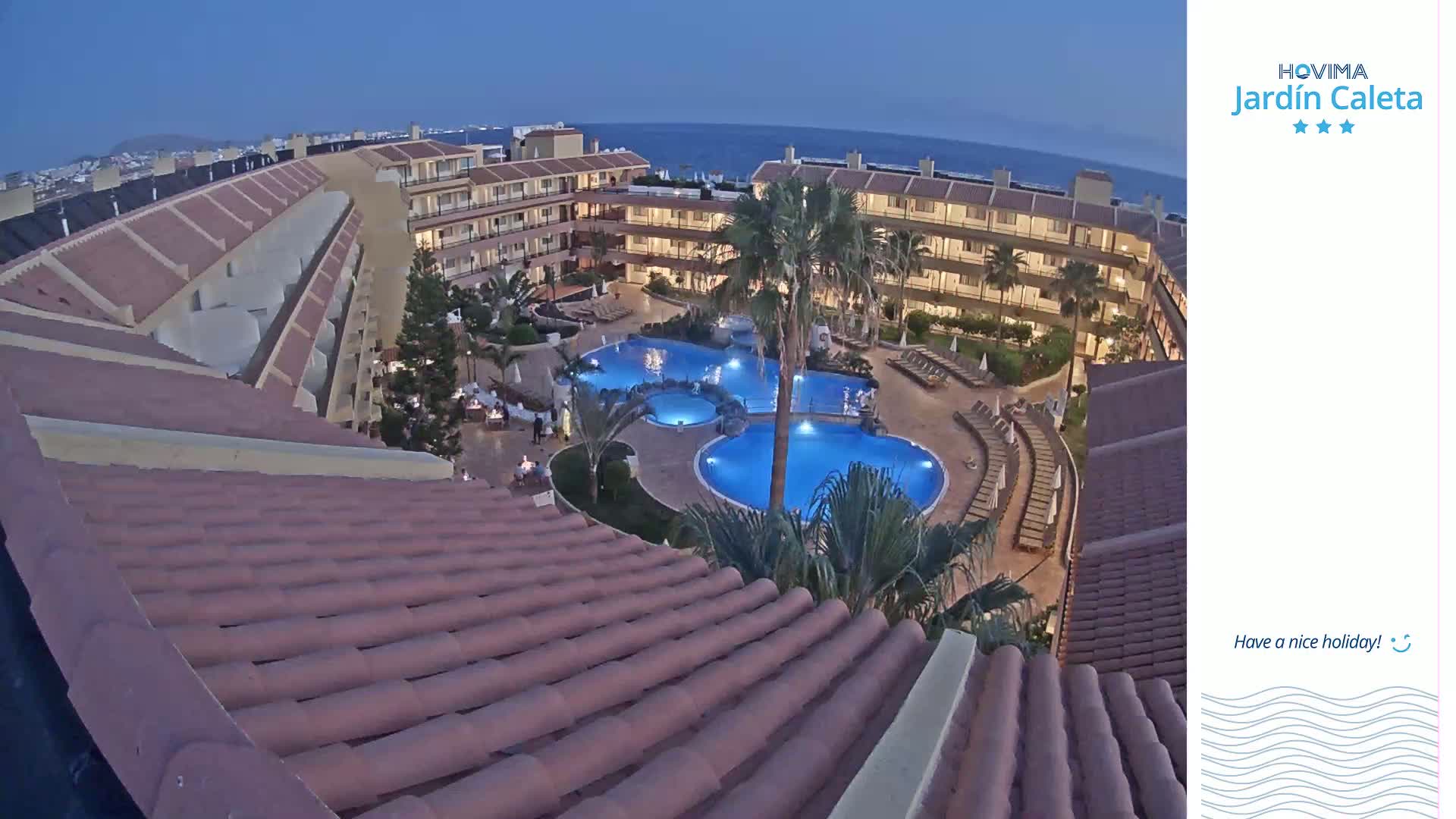 Hovima Jardín Caleta Hotel Skyline Live Cam , Adeje -  santa Cruz de Tenerife, Canary Islands, Spain