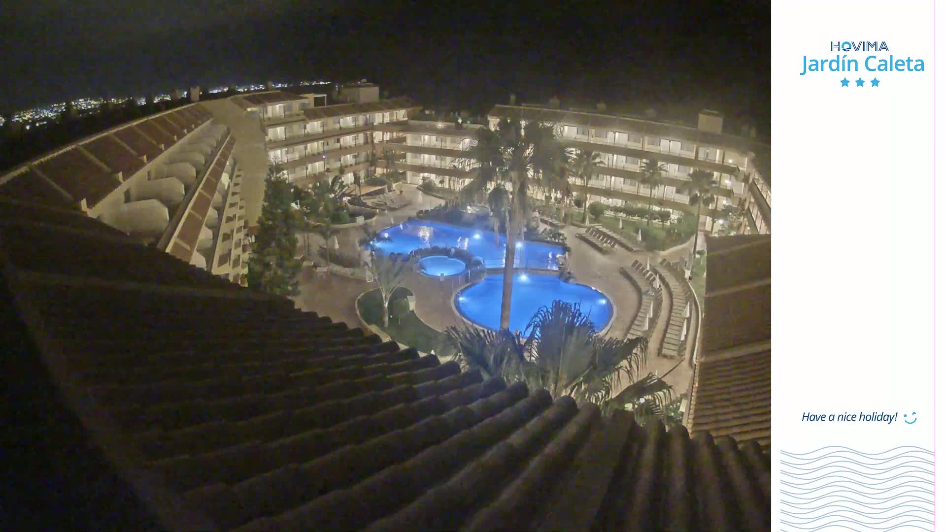 Hovima Jardín Caleta Hotel Skyline Live Cam , Adeje -  santa Cruz de Tenerife, Canary Islands, Spain