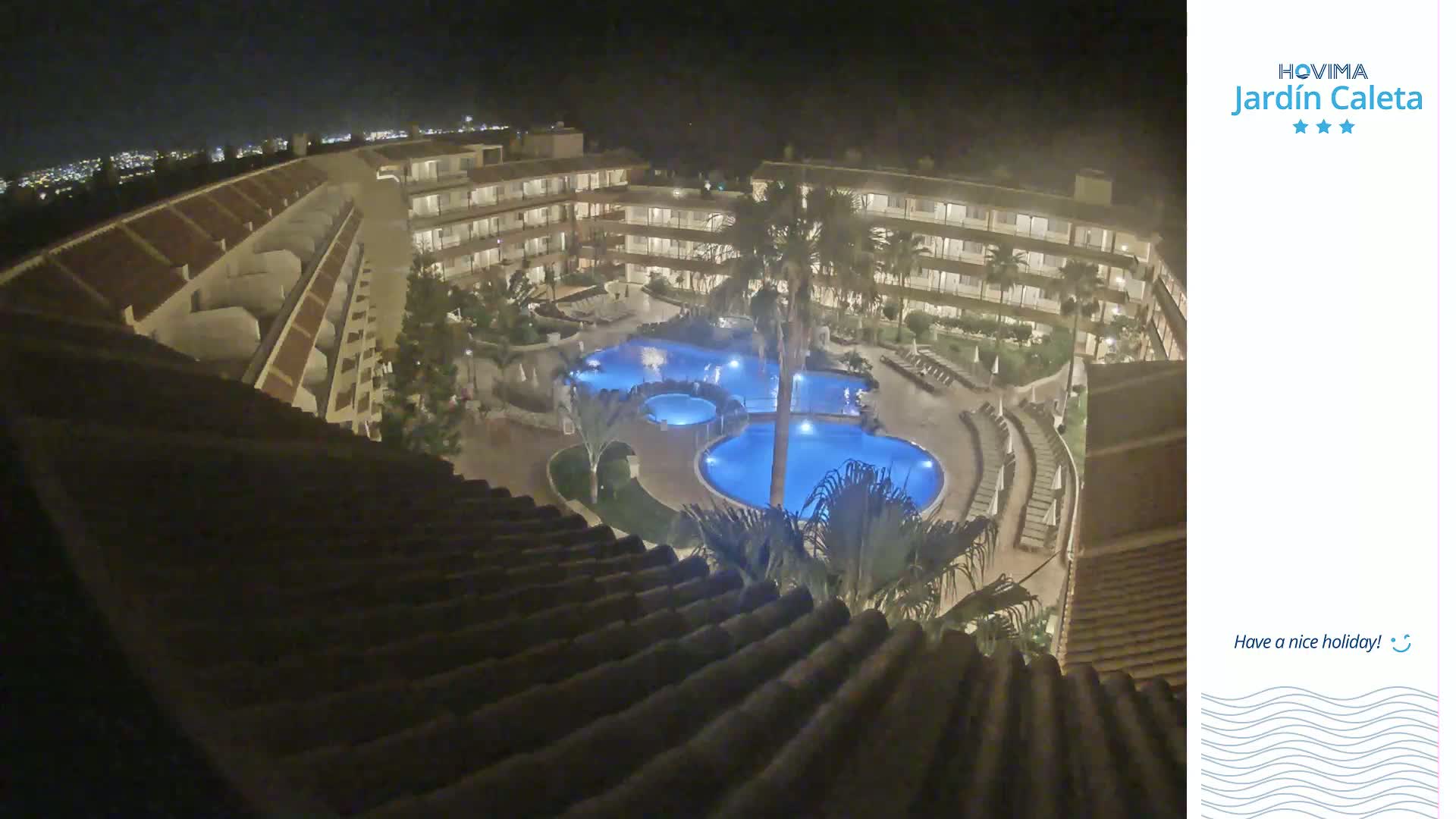 Hovima Jardín Caleta Hotel Skyline Live Cam , Adeje -  santa Cruz de Tenerife, Canary Islands, Spain
