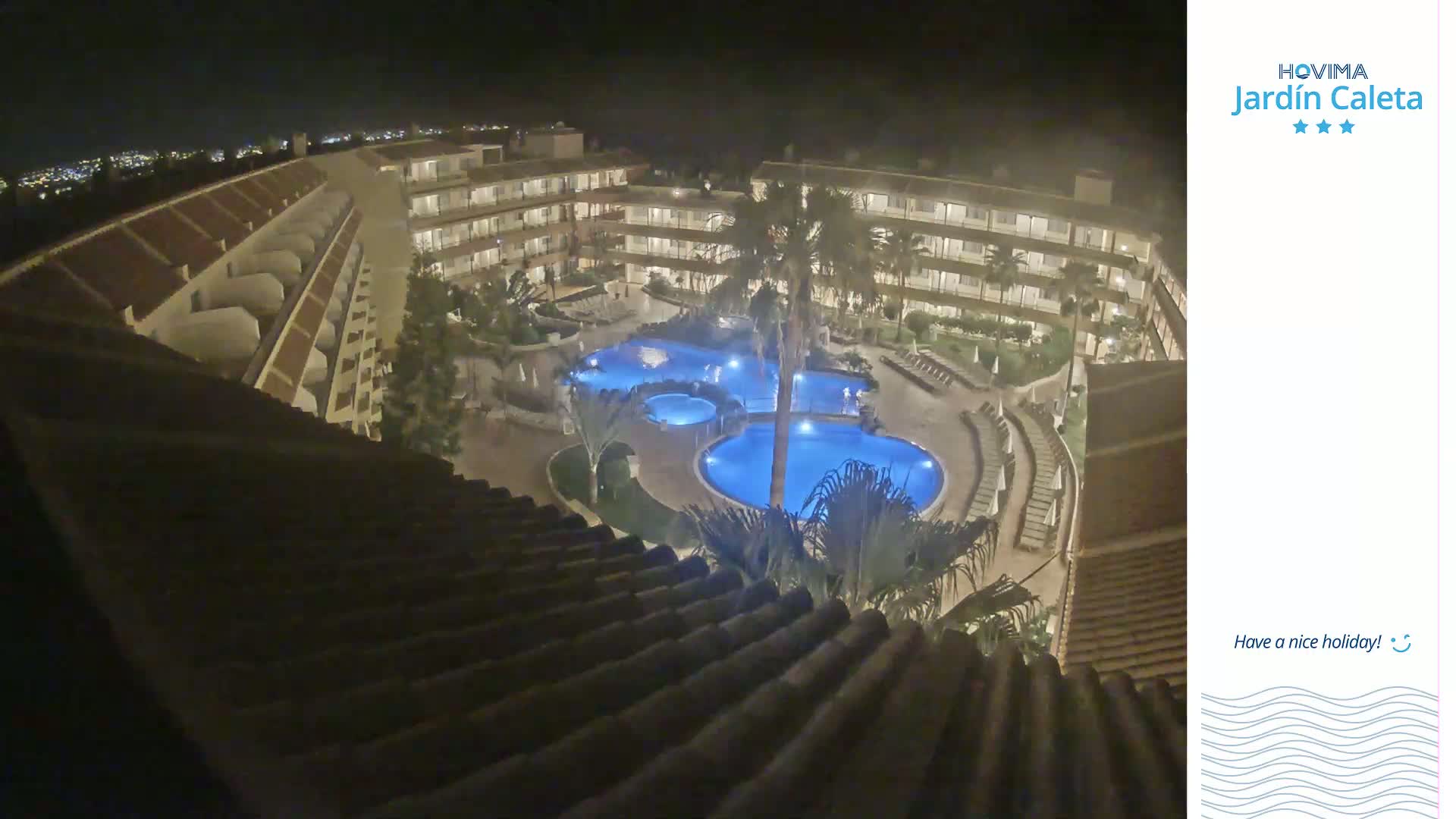 Hovima Jardín Caleta Hotel Skyline Live Cam , Adeje -  santa Cruz de Tenerife, Canary Islands, Spain