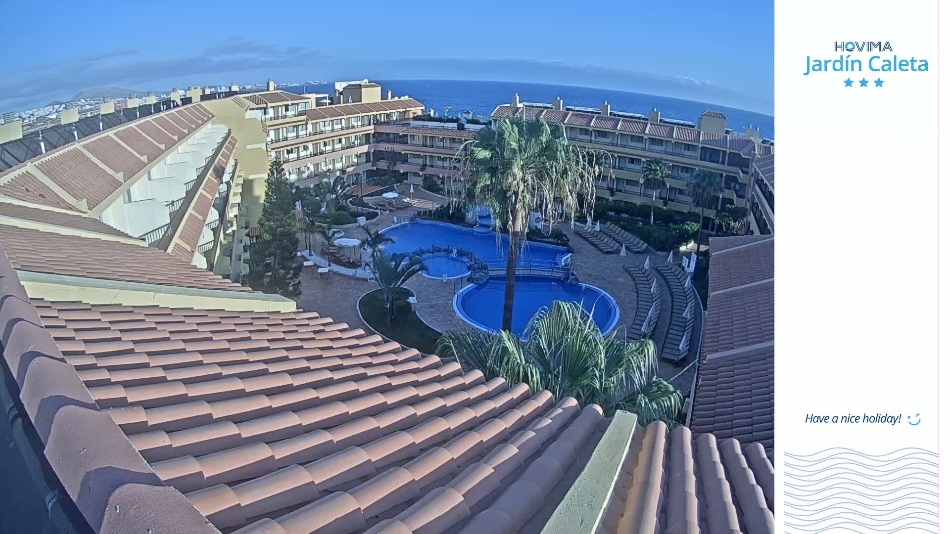 Hovima Jardín Caleta Hotel Skyline Live Cam , Adeje -  santa Cruz de Tenerife, Canary Islands, Spain