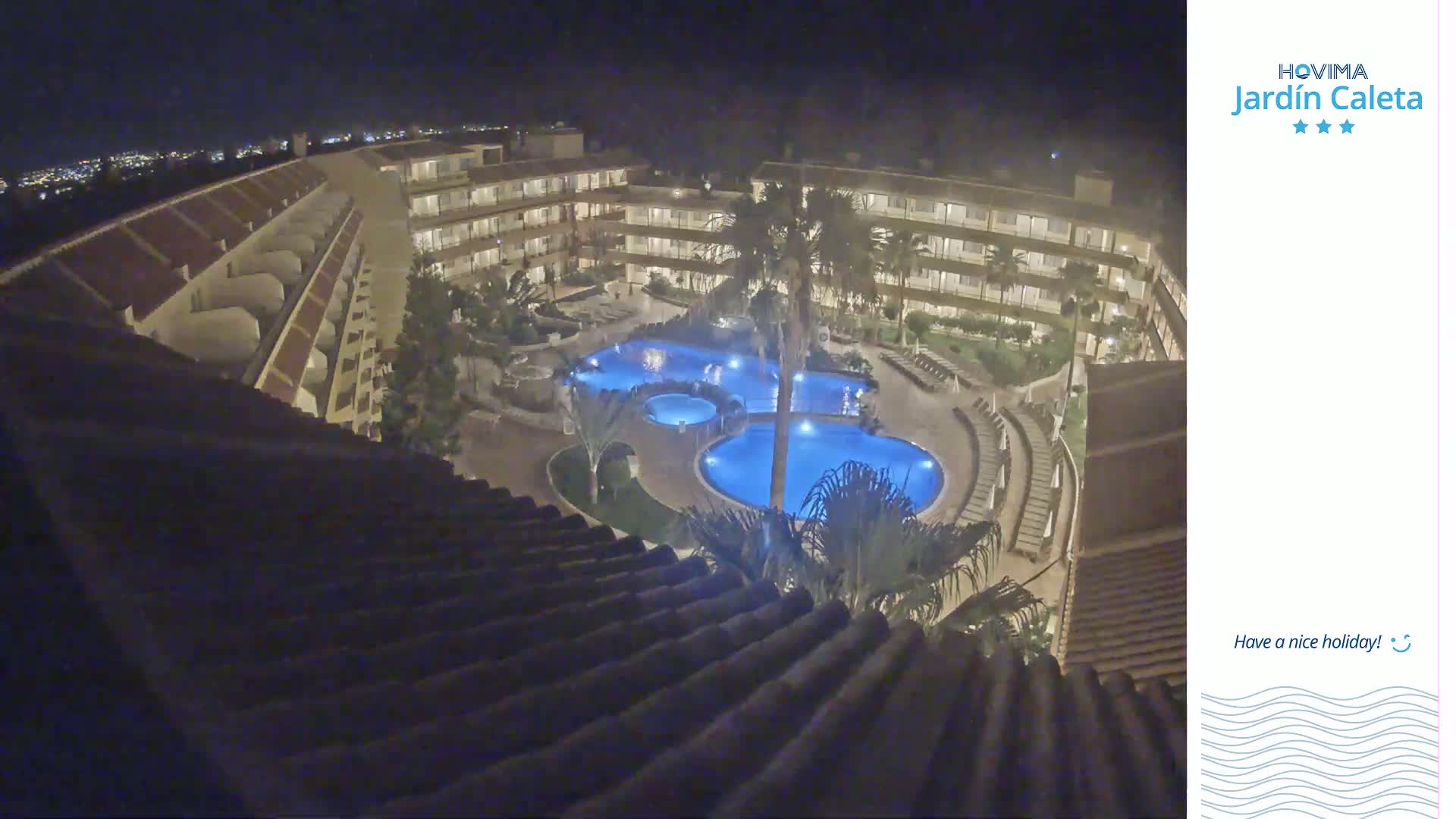 Hovima Jardín Caleta Hotel Skyline Live Cam , Adeje -  santa Cruz de Tenerife, Canary Islands, Spain