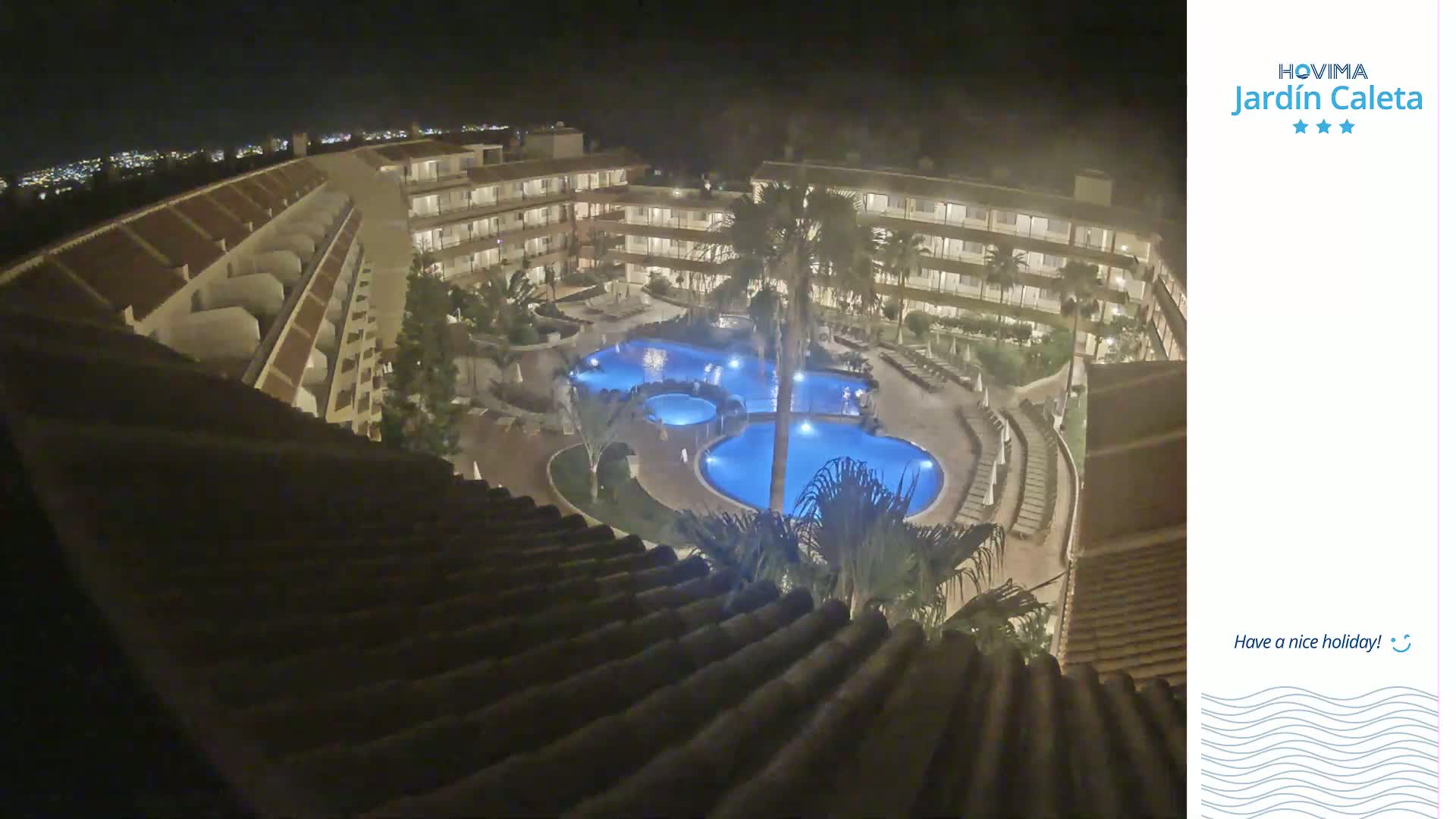 Hovima Jardín Caleta Hotel Skyline Live Cam , Adeje -  santa Cruz de Tenerife, Canary Islands, Spain