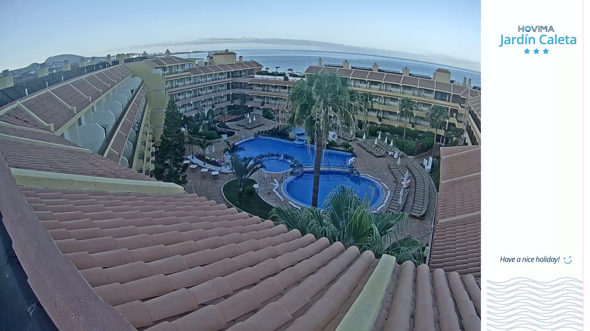 Hovima Jardín Caleta Hotel Skyline Live Cam , Adeje -  santa Cruz de Tenerife, Canary Islands, Spain