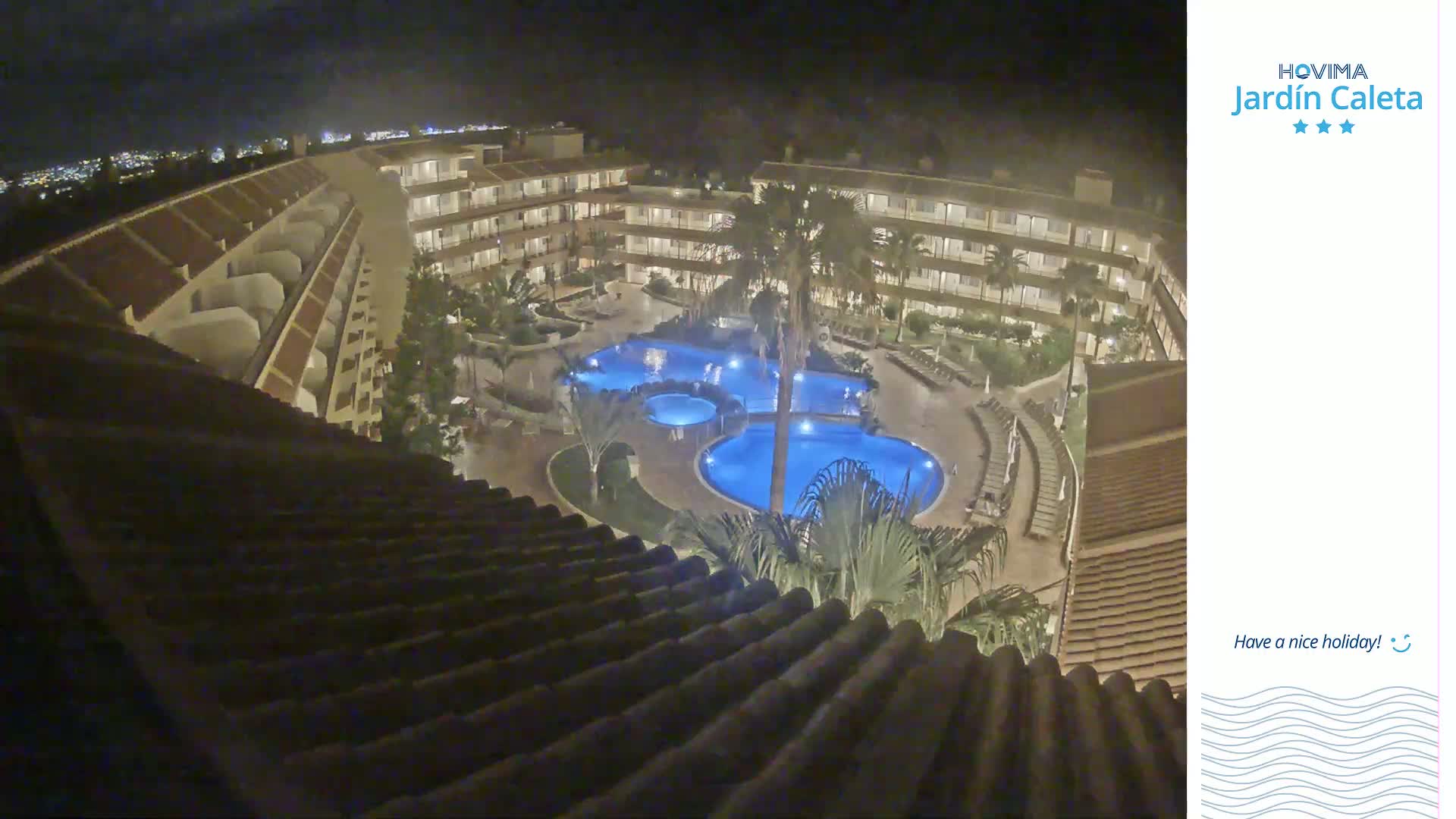 Hovima Jardín Caleta Hotel Skyline Live Cam , Adeje -  santa Cruz de Tenerife, Canary Islands, Spain
