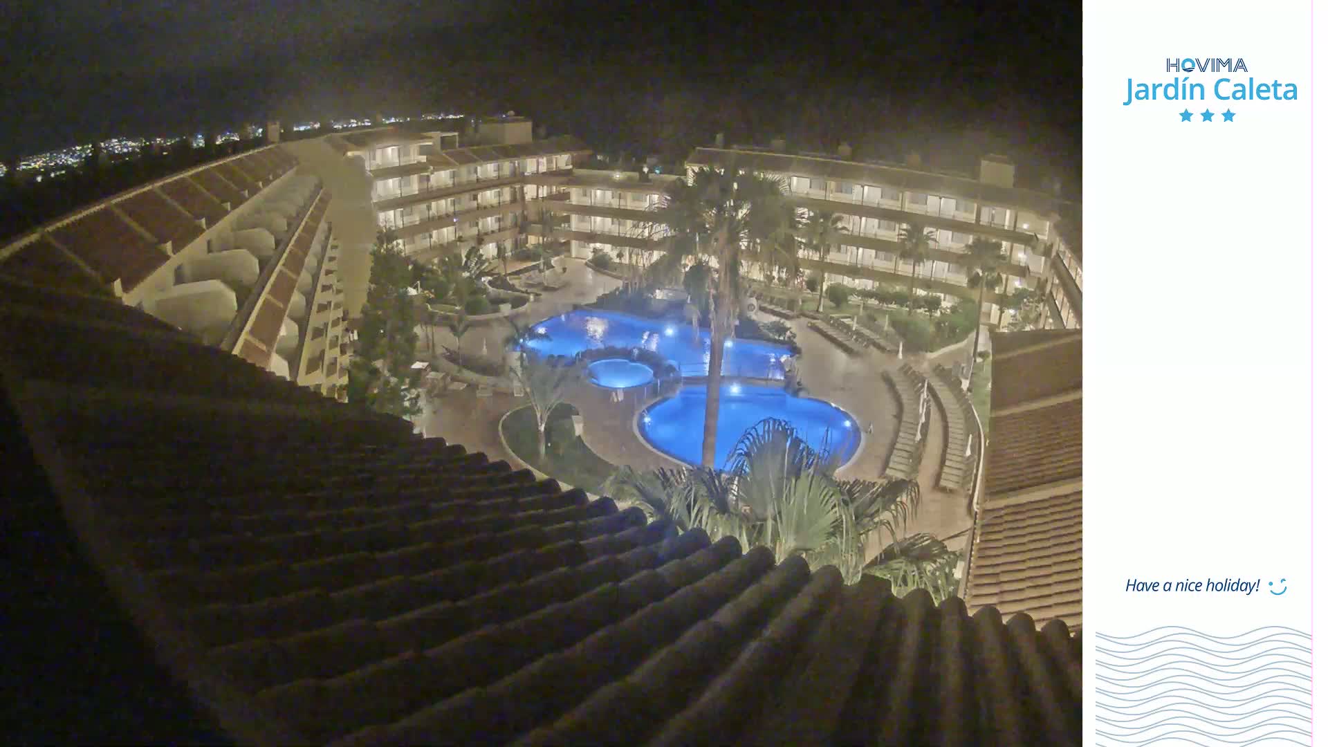 Hovima Jardín Caleta Hotel Skyline Live Cam , Adeje -  santa Cruz de Tenerife, Canary Islands, Spain