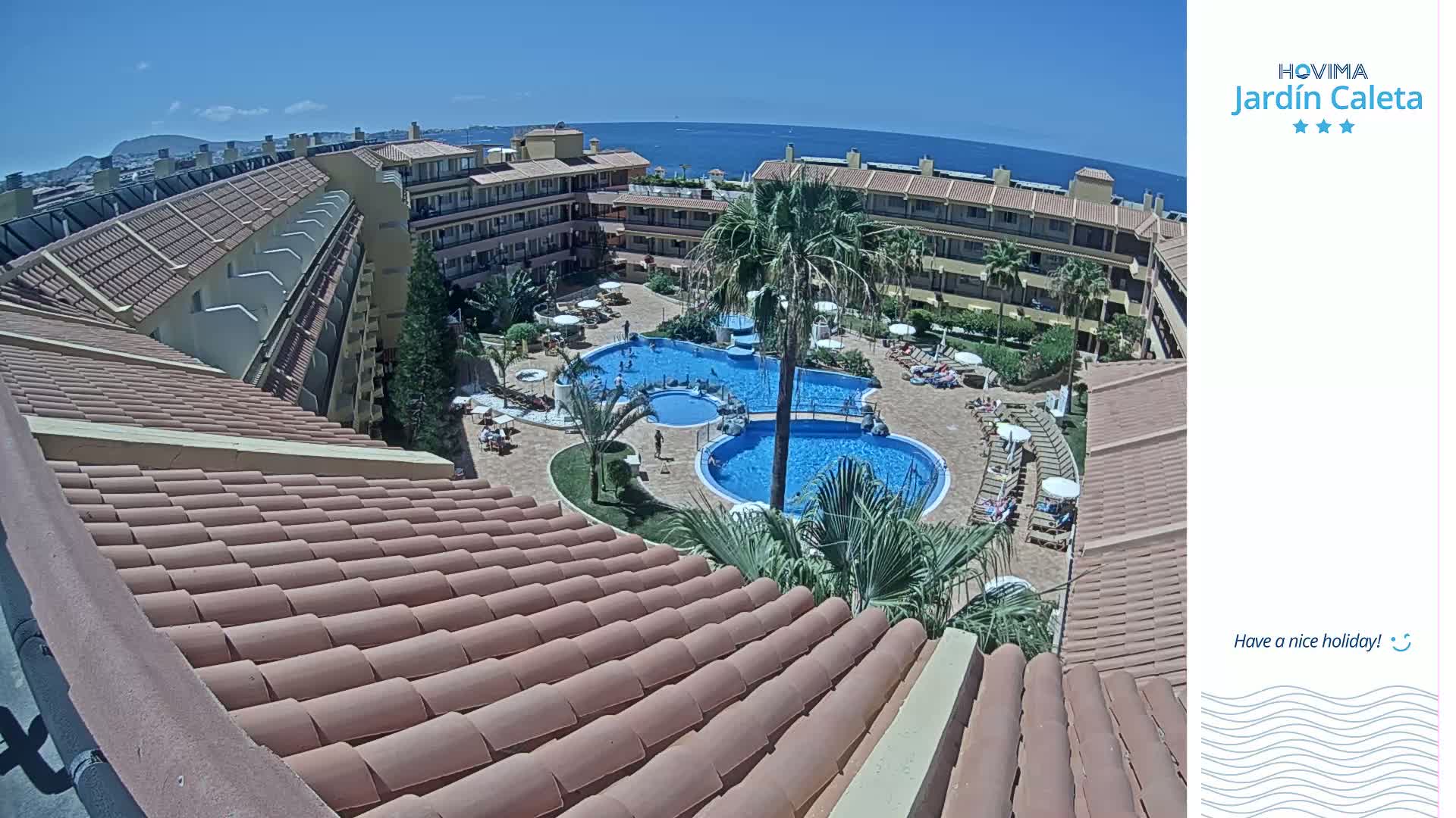 Hovima Jardín Caleta Hotel Skyline Live Cam , Adeje -  santa Cruz de Tenerife, Canary Islands, Spain