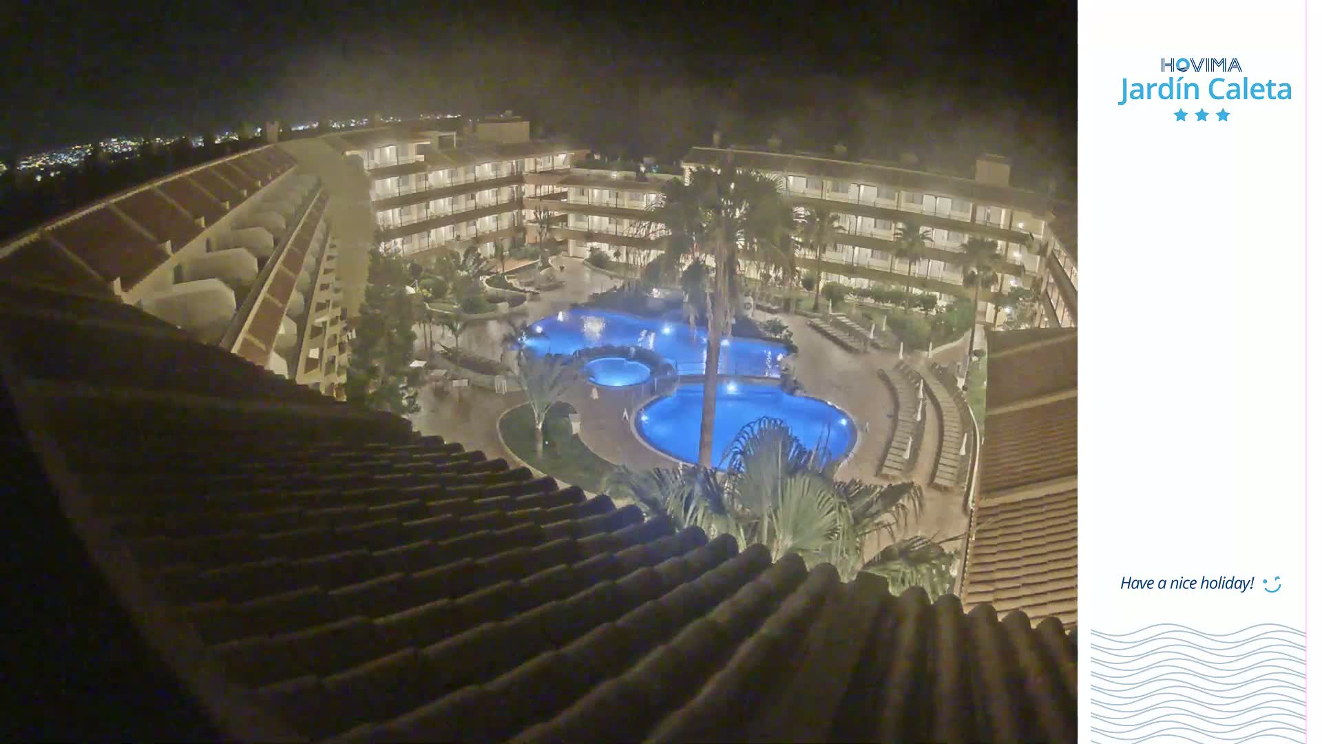 Hovima Jardín Caleta Hotel Skyline Live Cam , Adeje -  santa Cruz de Tenerife, Canary Islands, Spain