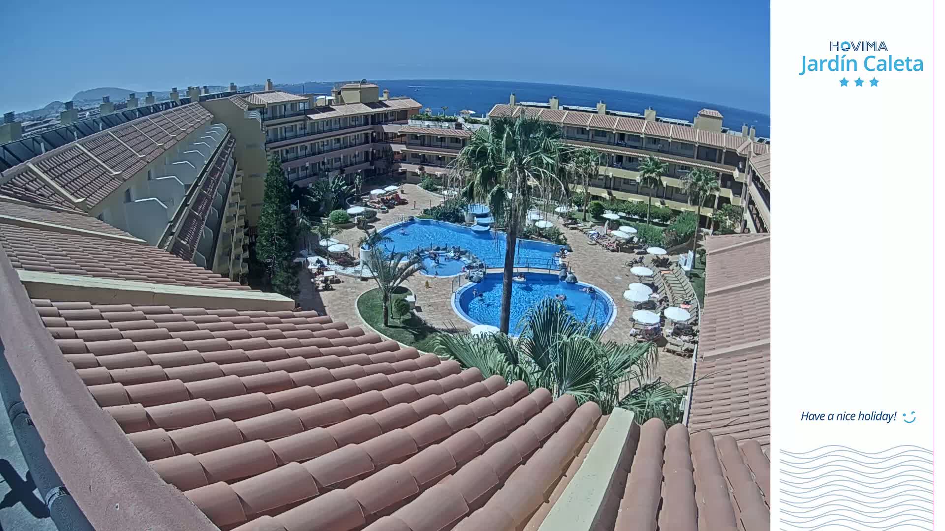 Hovima Jardín Caleta Hotel Skyline Live Cam , Adeje -  santa Cruz de Tenerife, Canary Islands, Spain