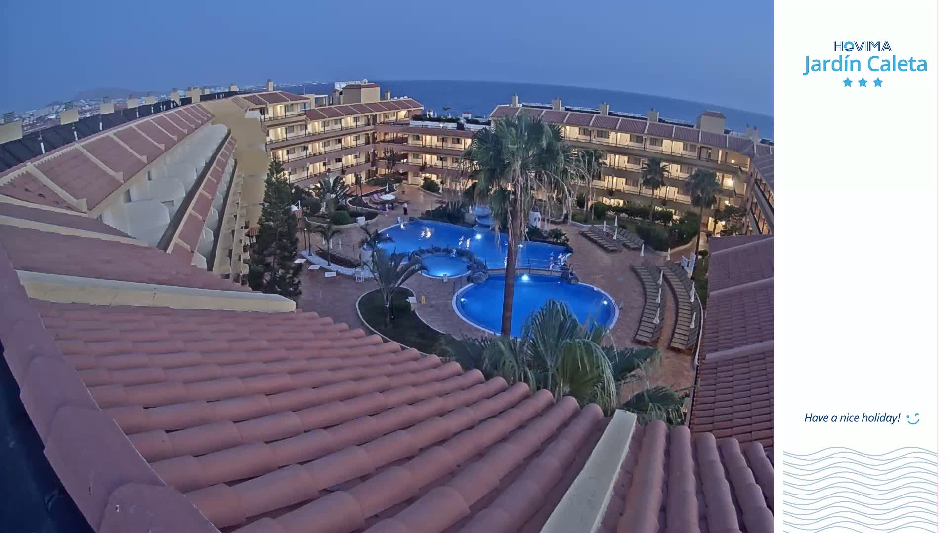 Hovima Jardín Caleta Hotel Skyline Live Cam , Adeje -  santa Cruz de Tenerife, Canary Islands, Spain