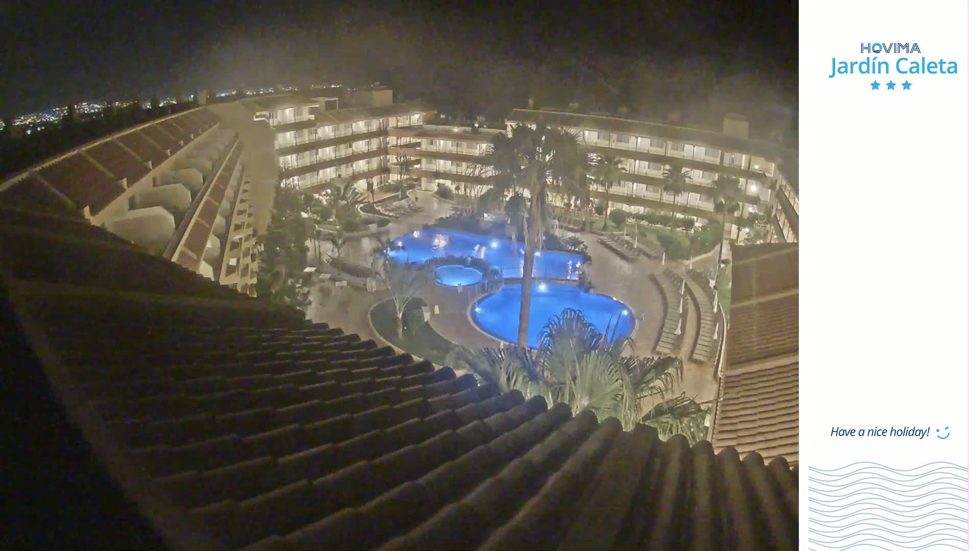 Hovima Jardín Caleta Hotel Skyline Live Cam , Adeje -  santa Cruz de Tenerife, Canary Islands, Spain