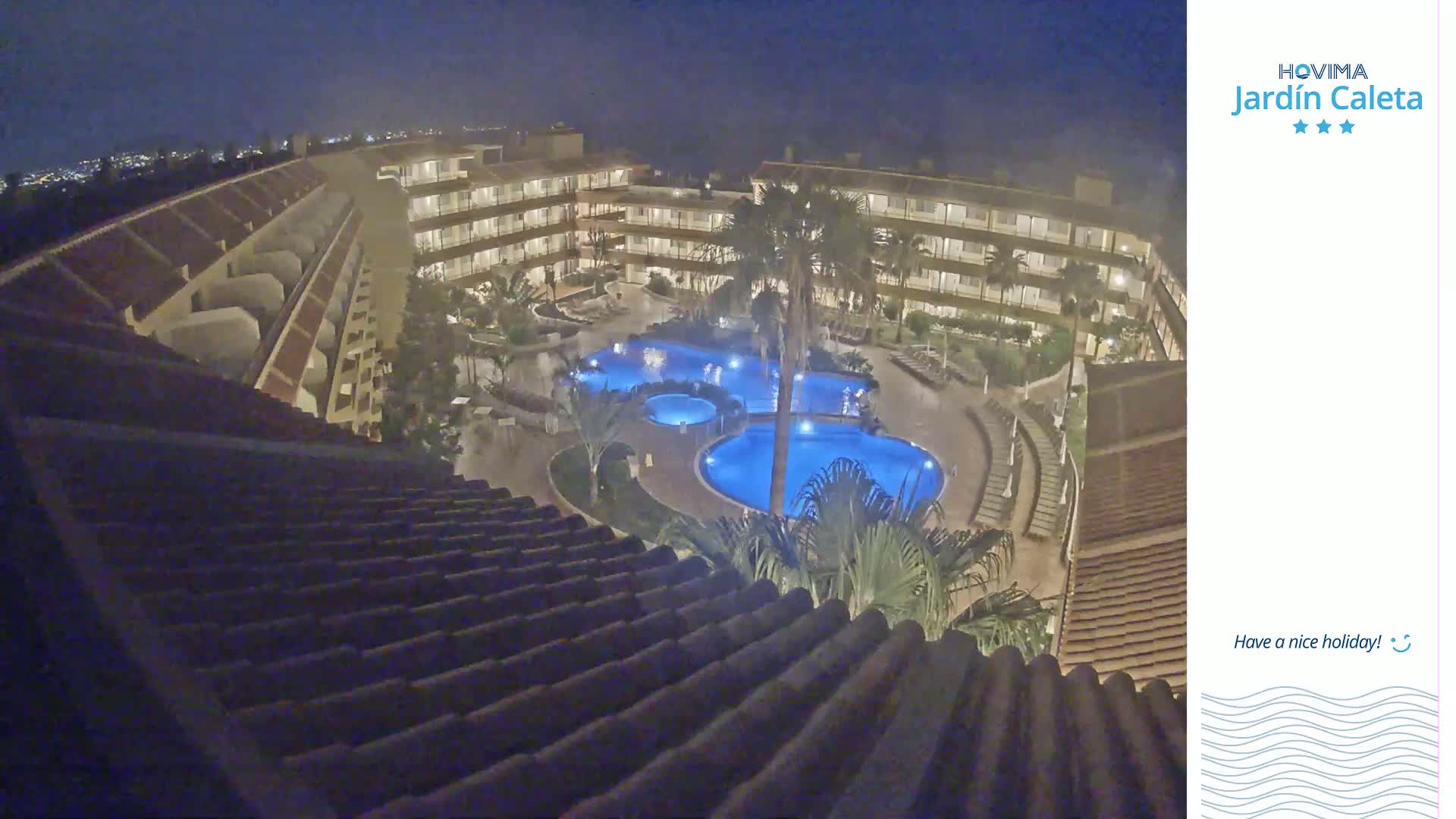Hovima Jardín Caleta Hotel Skyline Live Cam , Adeje -  santa Cruz de Tenerife, Canary Islands, Spain