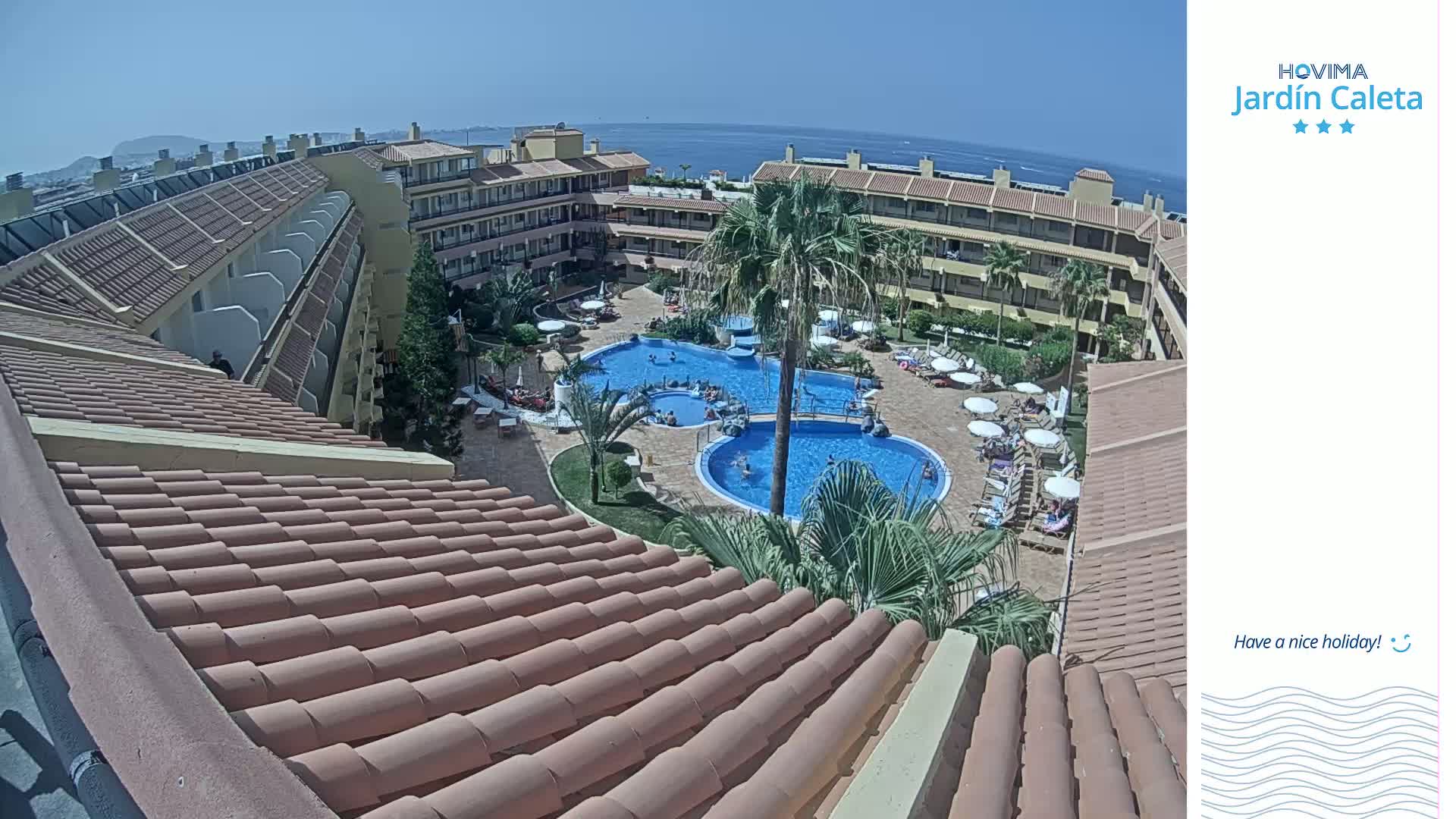 Hovima Jardín Caleta Hotel Skyline Live Cam , Adeje -  santa Cruz de Tenerife, Canary Islands, Spain