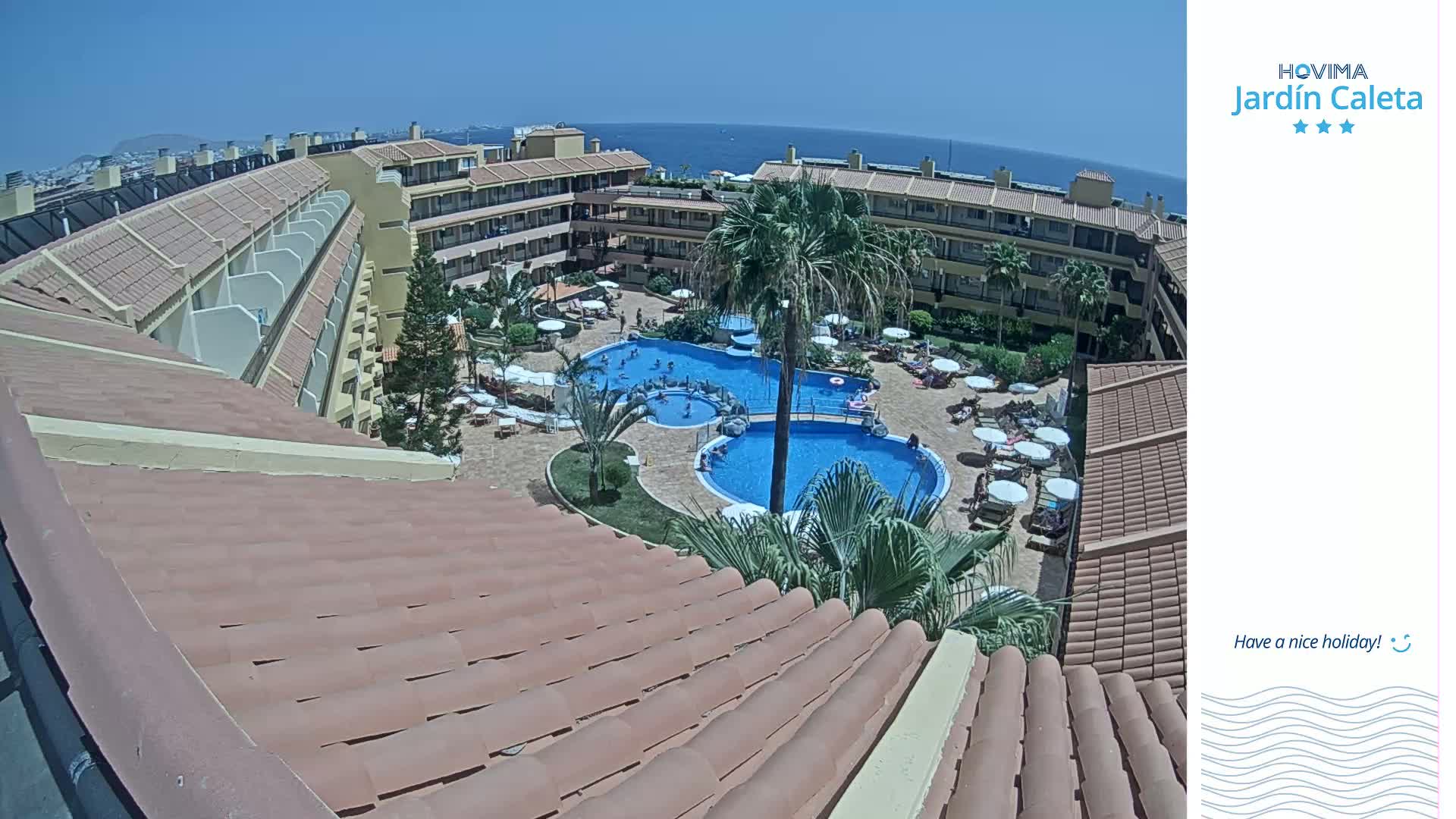 Hovima Jardín Caleta Hotel Skyline Live Cam , Adeje -  santa Cruz de Tenerife, Canary Islands, Spain