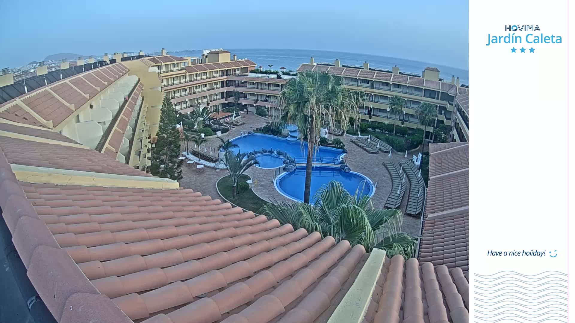 Hovima Jardín Caleta Hotel Skyline Live Cam , Adeje -  santa Cruz de Tenerife, Canary Islands, Spain