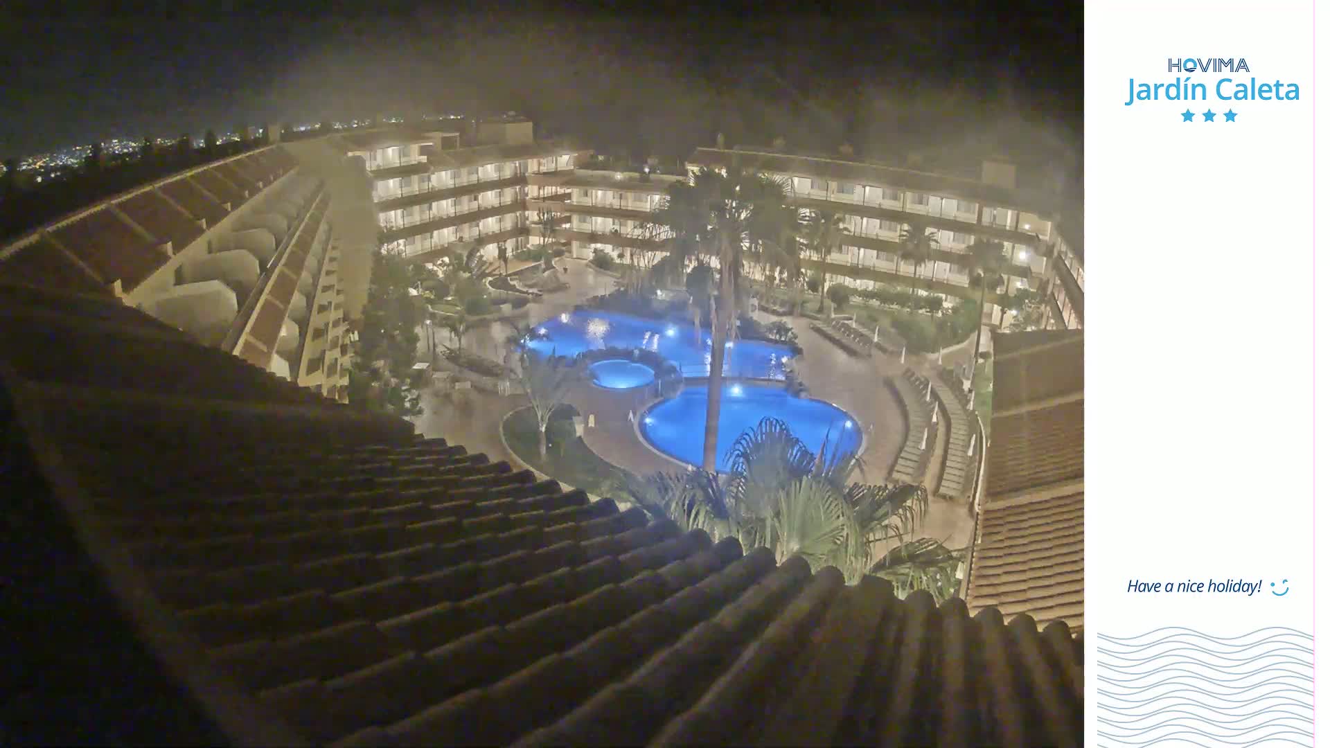 Hovima Jardín Caleta Hotel Skyline Live Cam , Adeje -  santa Cruz de Tenerife, Canary Islands, Spain