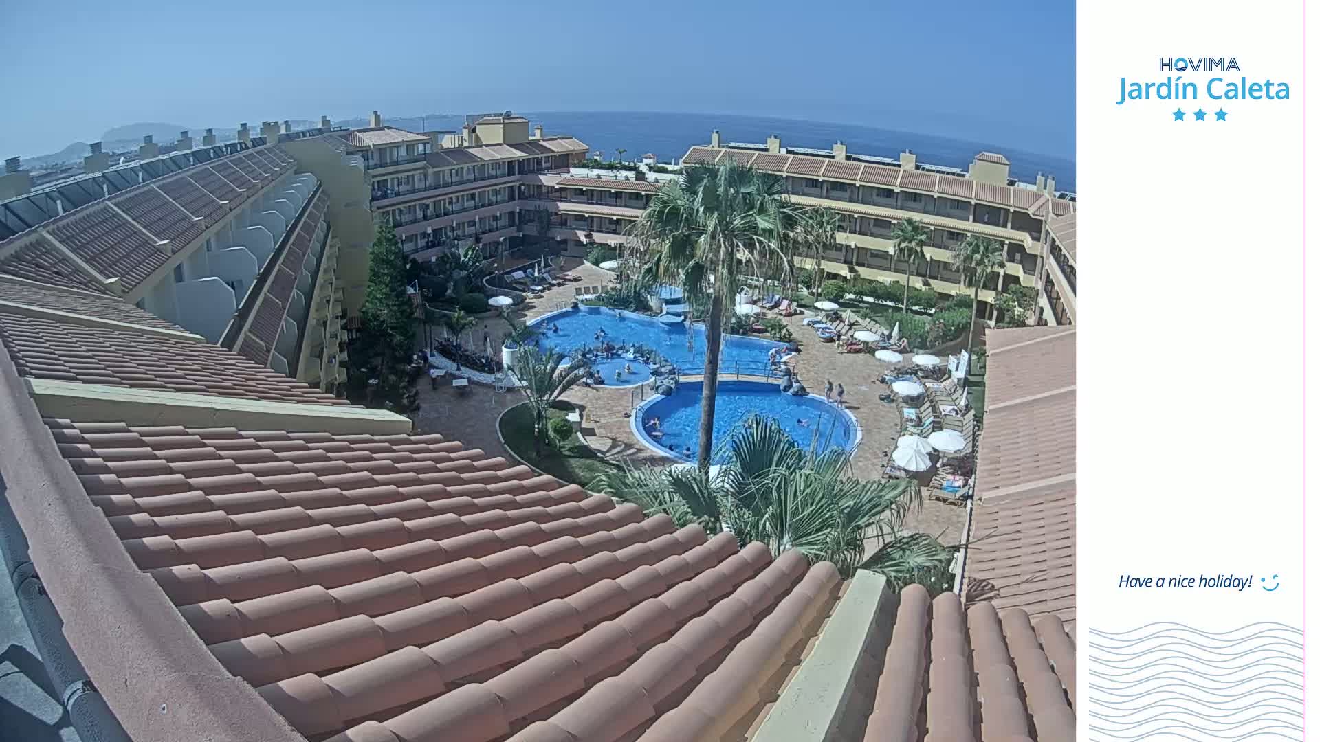Hovima Jardín Caleta Hotel Skyline Live Cam , Adeje -  santa Cruz de Tenerife, Canary Islands, Spain