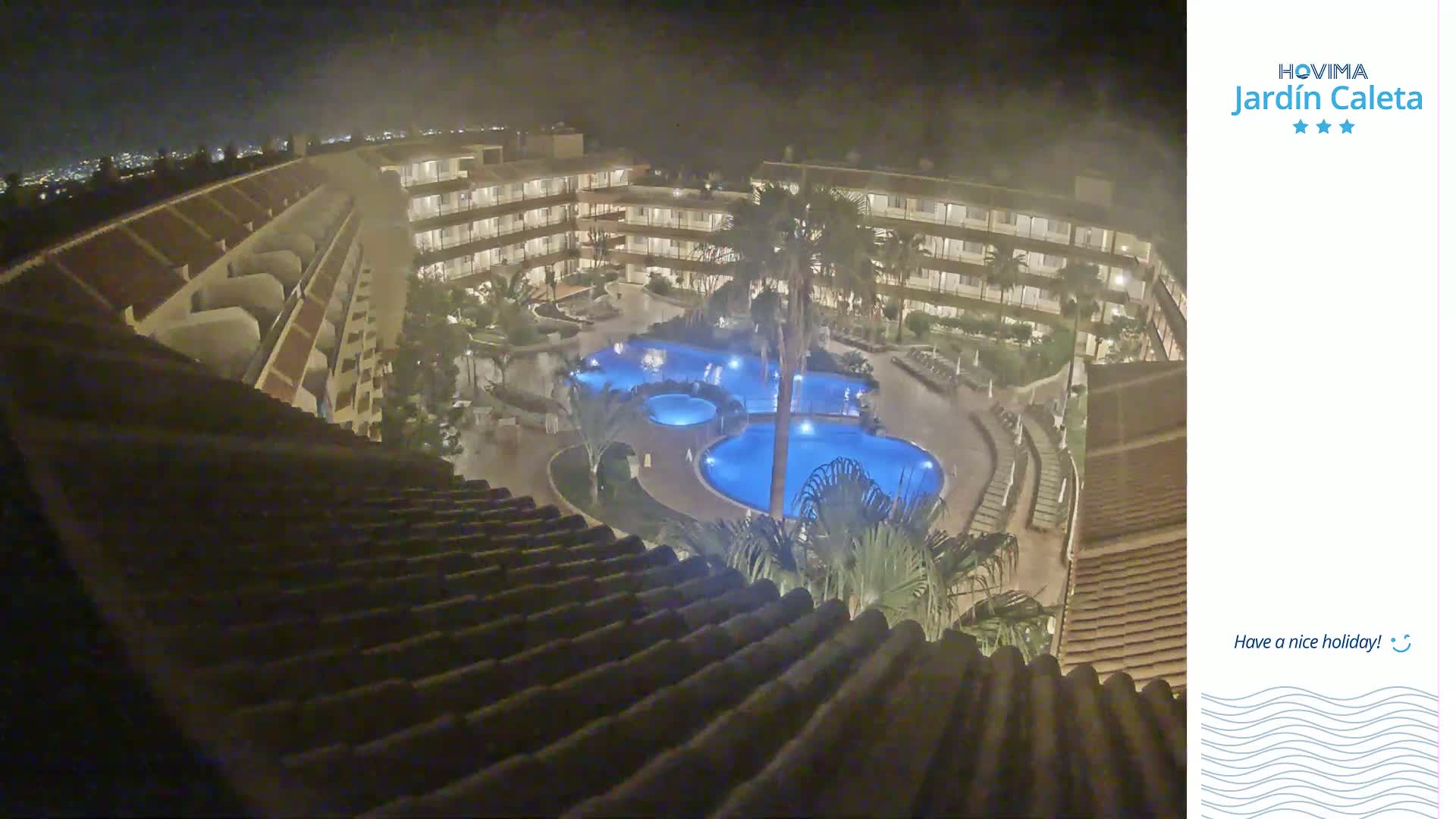 Hovima Jardín Caleta Hotel Skyline Live Cam , Adeje -  santa Cruz de Tenerife, Canary Islands, Spain