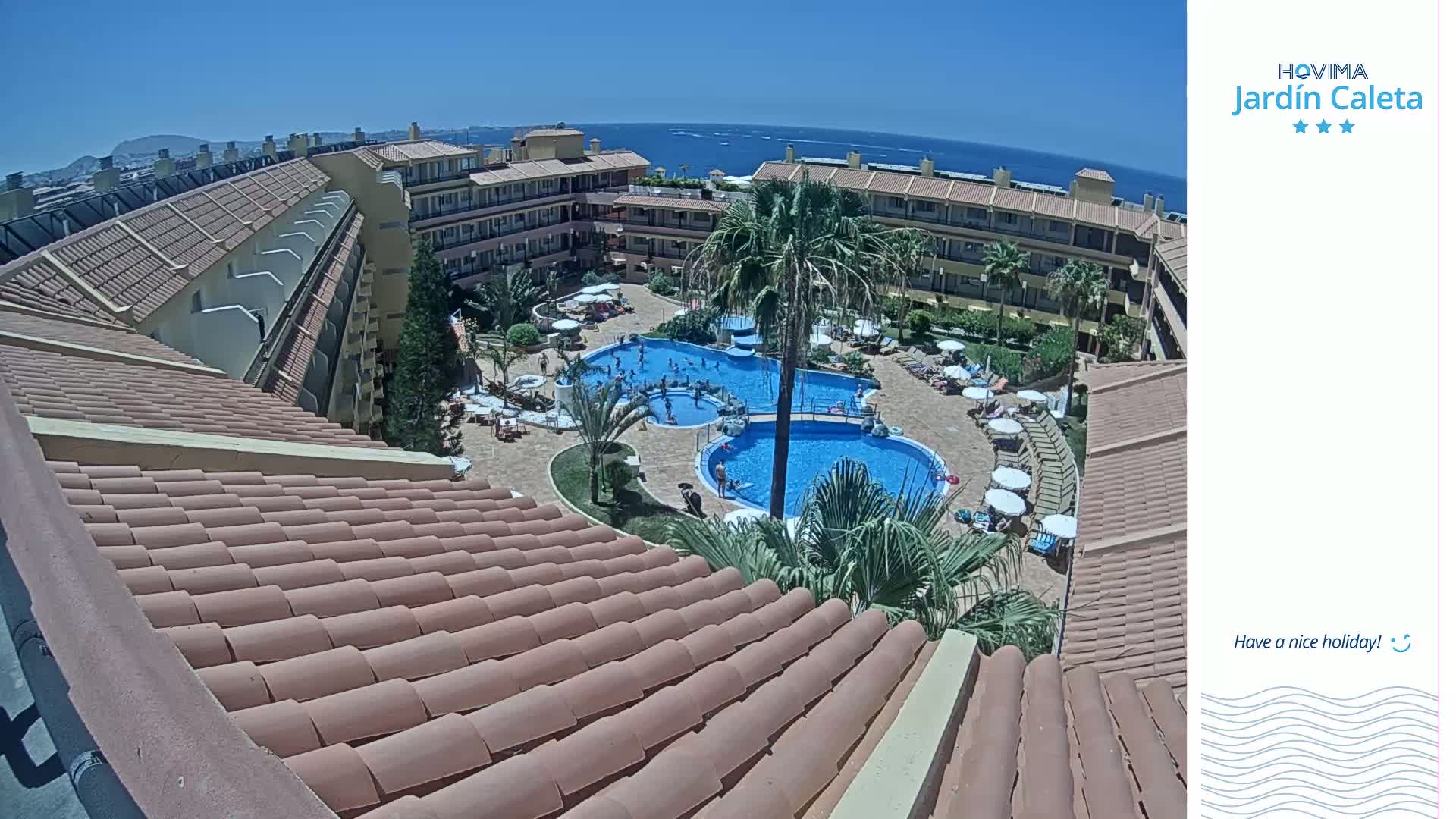 Hovima Jardín Caleta Hotel Skyline Live Cam , Adeje -  santa Cruz de Tenerife, Canary Islands, Spain
