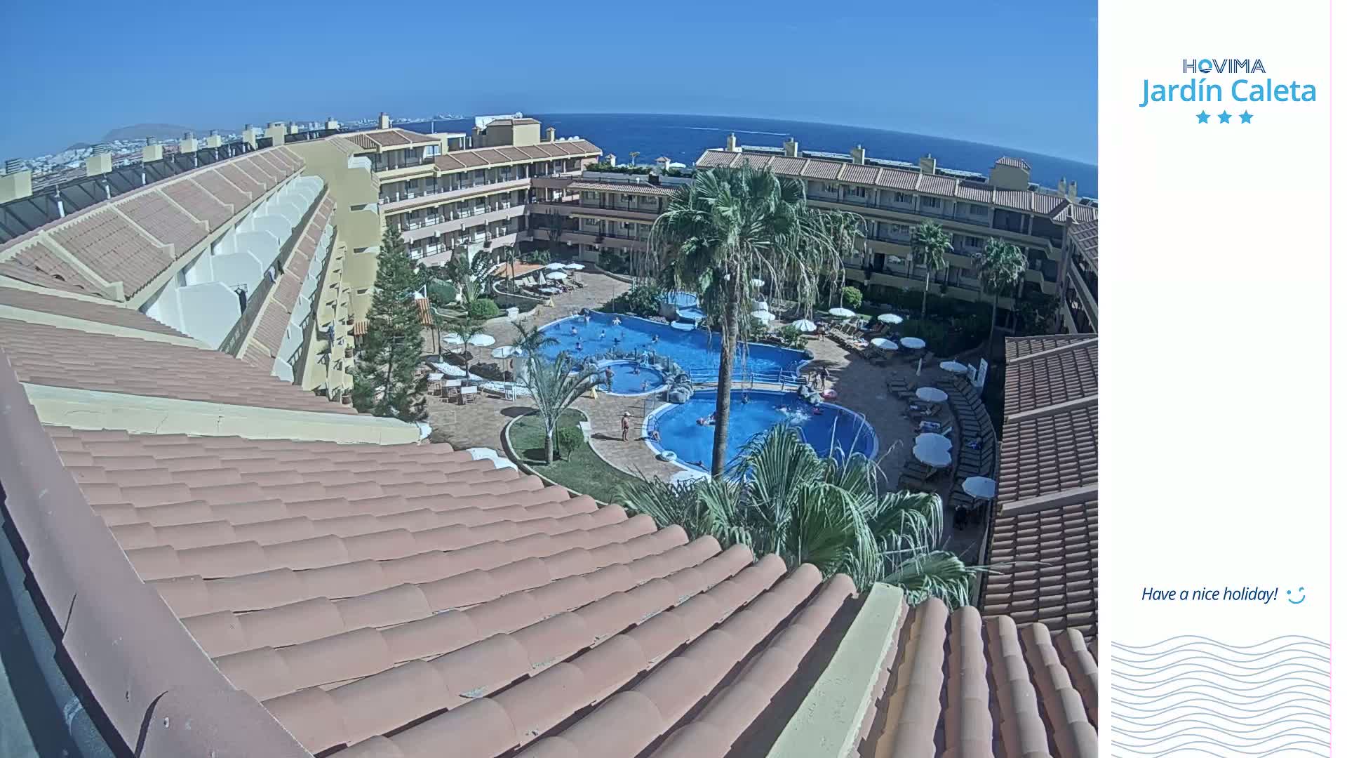 Hovima Jardín Caleta Hotel Skyline Live Cam , Adeje -  santa Cruz de Tenerife, Canary Islands, Spain