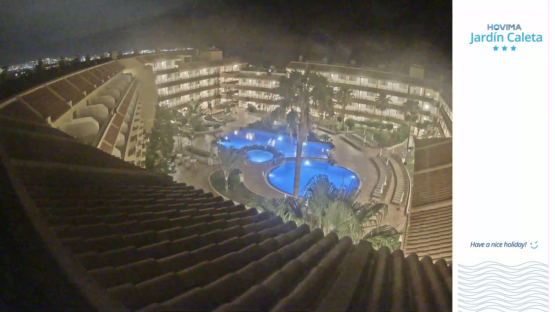 Hovima Jardín Caleta Hotel Skyline Live Cam , Adeje -  santa Cruz de Tenerife, Canary Islands, Spain