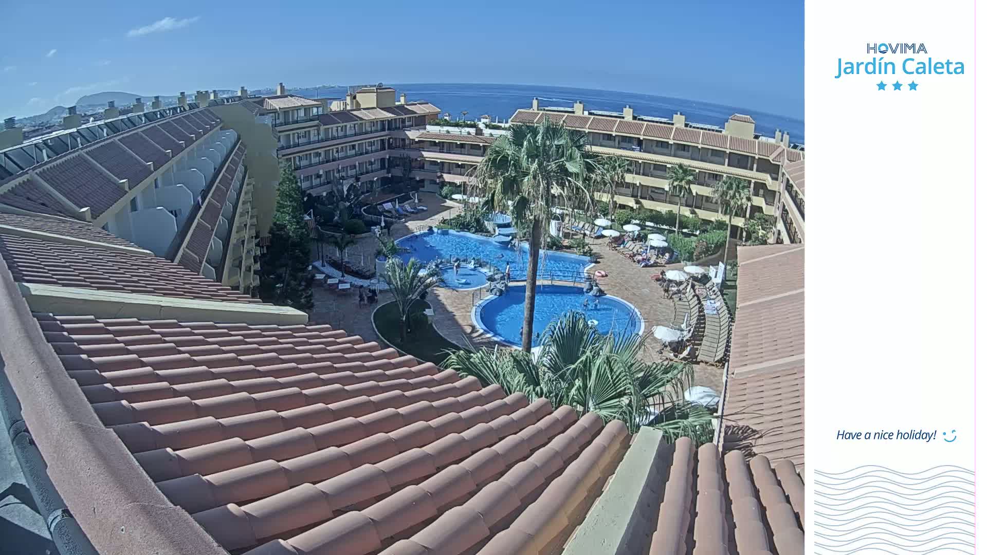 Hovima Jardín Caleta Hotel Skyline Live Cam , Adeje -  santa Cruz de Tenerife, Canary Islands, Spain