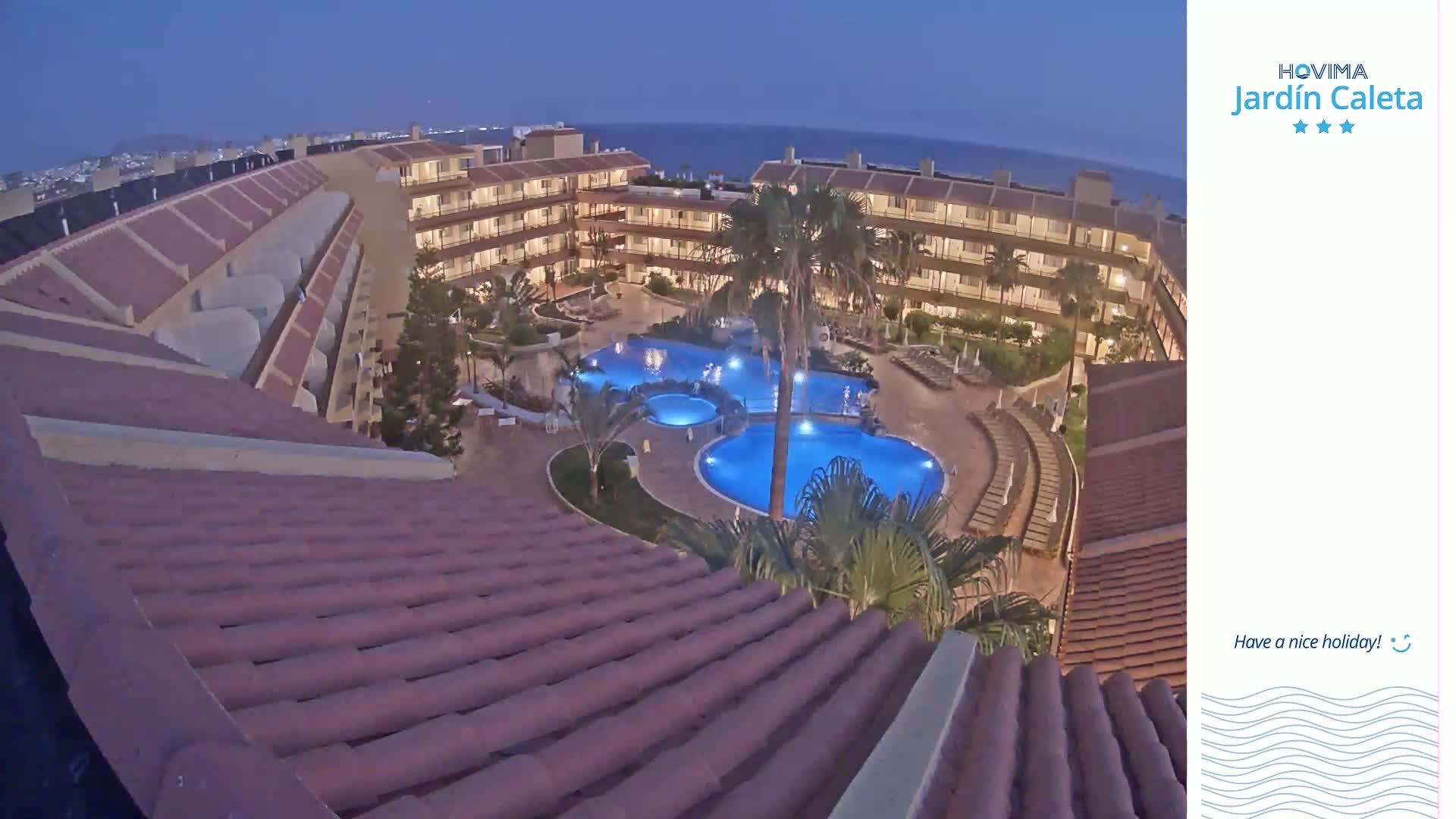 Hovima Jardín Caleta Hotel Skyline Live Cam , Adeje -  santa Cruz de Tenerife, Canary Islands, Spain