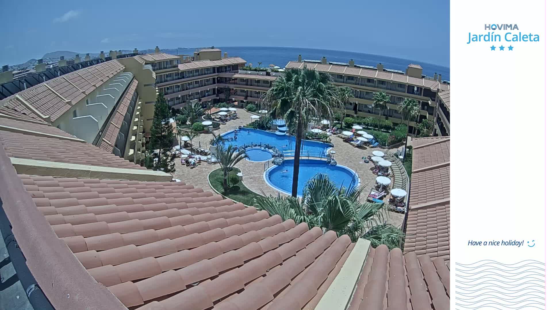 Hovima Jardín Caleta Hotel Skyline Live Cam , Adeje -  santa Cruz de Tenerife, Canary Islands, Spain