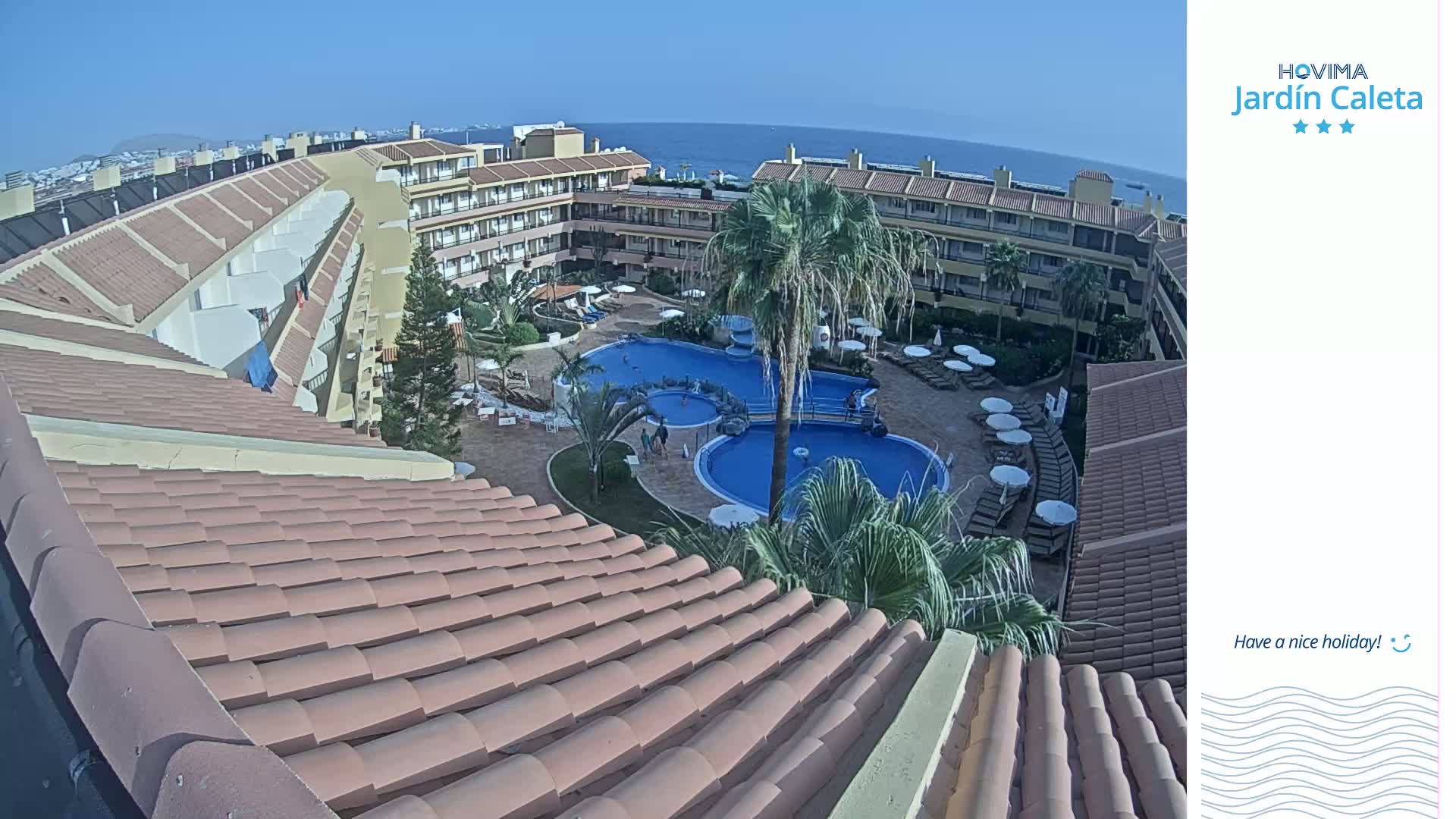 Hovima Jardín Caleta Hotel Skyline Live Cam , Adeje -  santa Cruz de Tenerife, Canary Islands, Spain