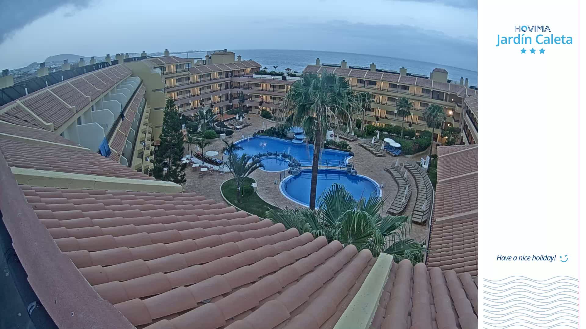 Hovima Jardín Caleta Hotel Skyline Live Cam , Adeje -  santa Cruz de Tenerife, Canary Islands, Spain