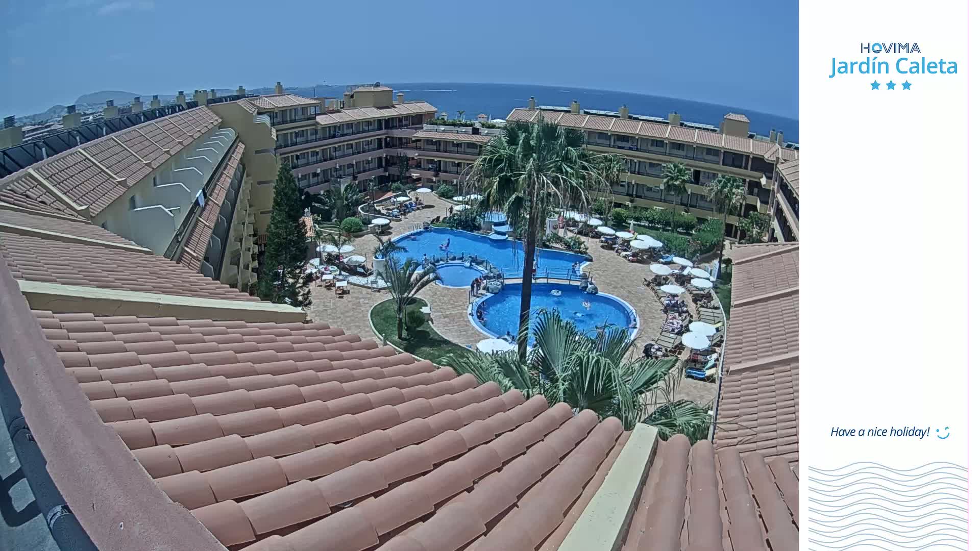 Hovima Jardín Caleta Hotel Skyline Live Cam , Adeje -  santa Cruz de Tenerife, Canary Islands, Spain