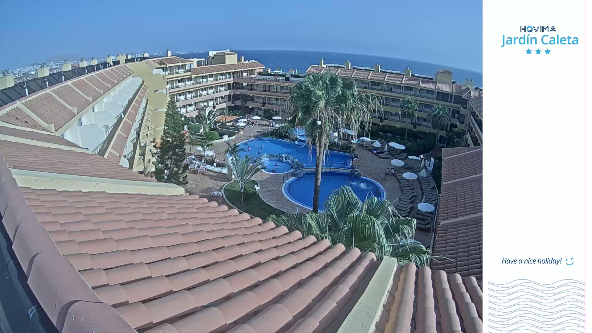 Hovima Jardín Caleta Hotel Skyline Live Cam , Adeje -  santa Cruz de Tenerife, Canary Islands, Spain